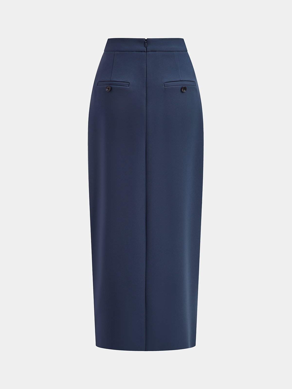 Pleated Detail Mid-Waist Maxi Skirt-Chicvia