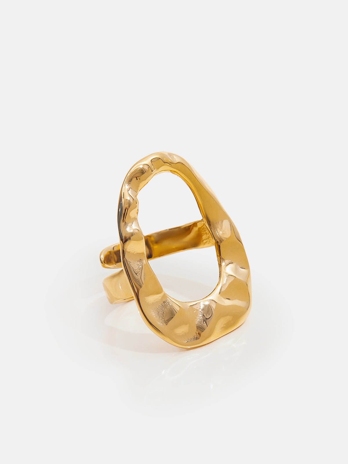 Hammered Irregular Ring-Chicvia