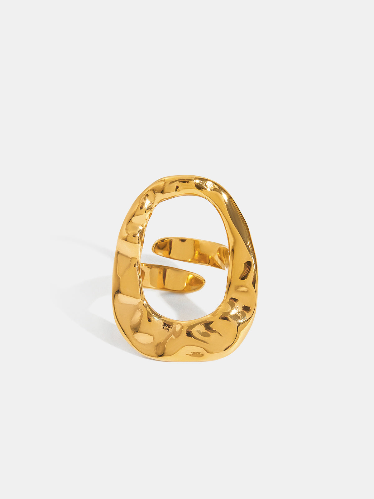 Hammered Irregular Ring-Chicvia