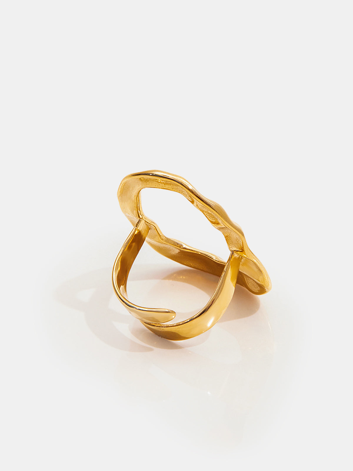 Hammered Irregular Ring-Chicvia
