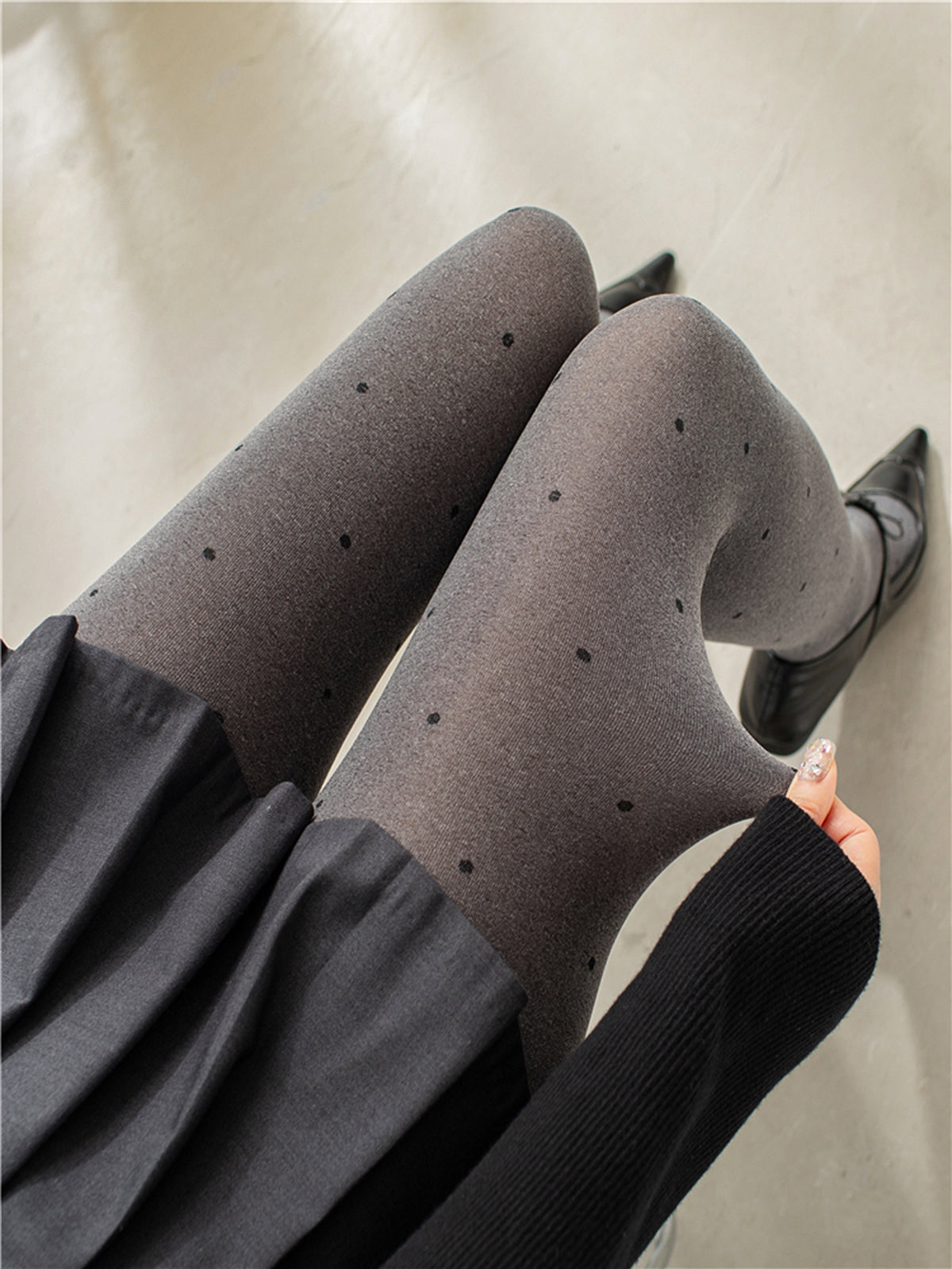 Polka Dot Tights-Chicvia