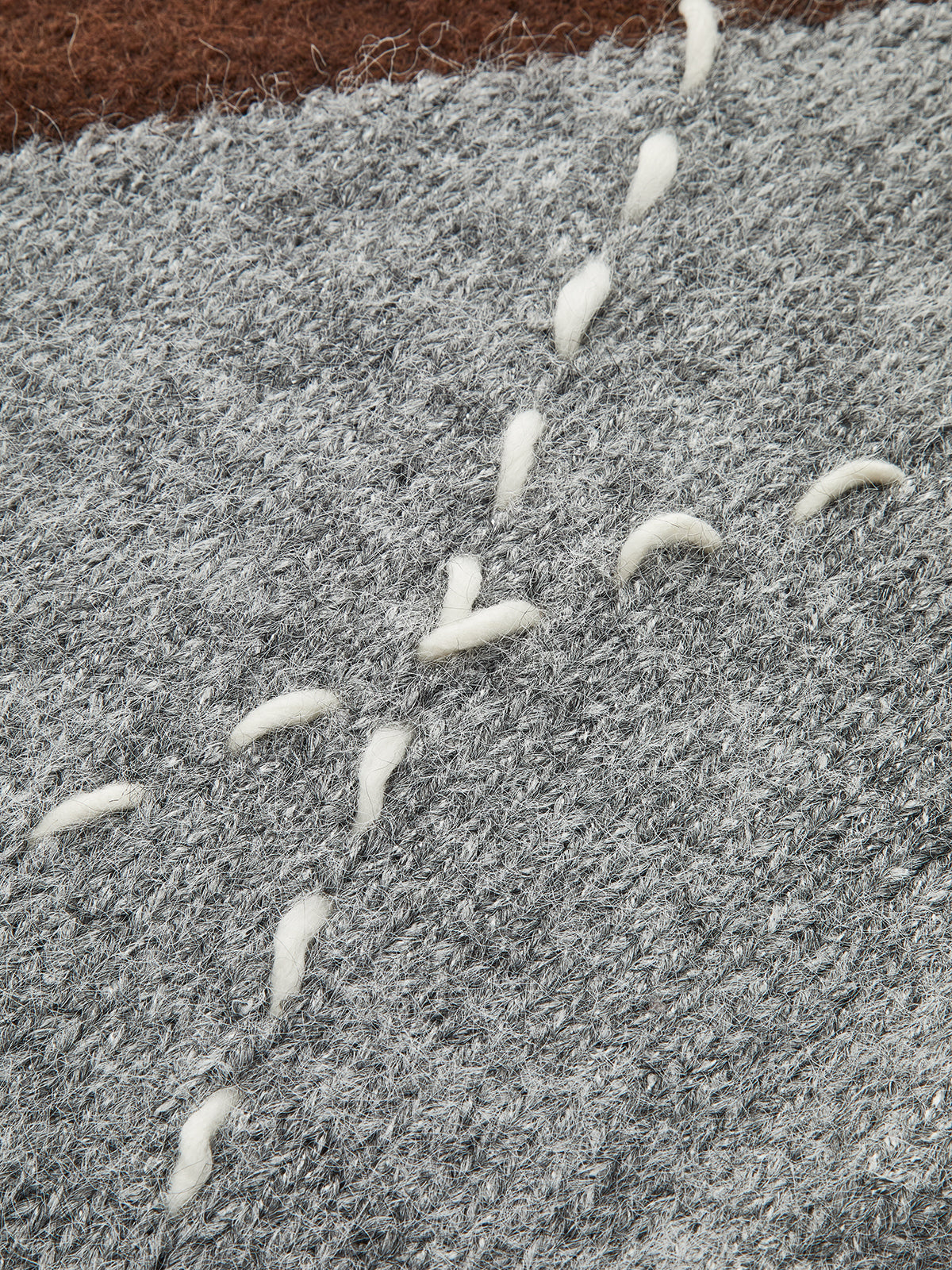 Colorblock Gingham Plaid V-Neck Knit Sweater-Chicvia