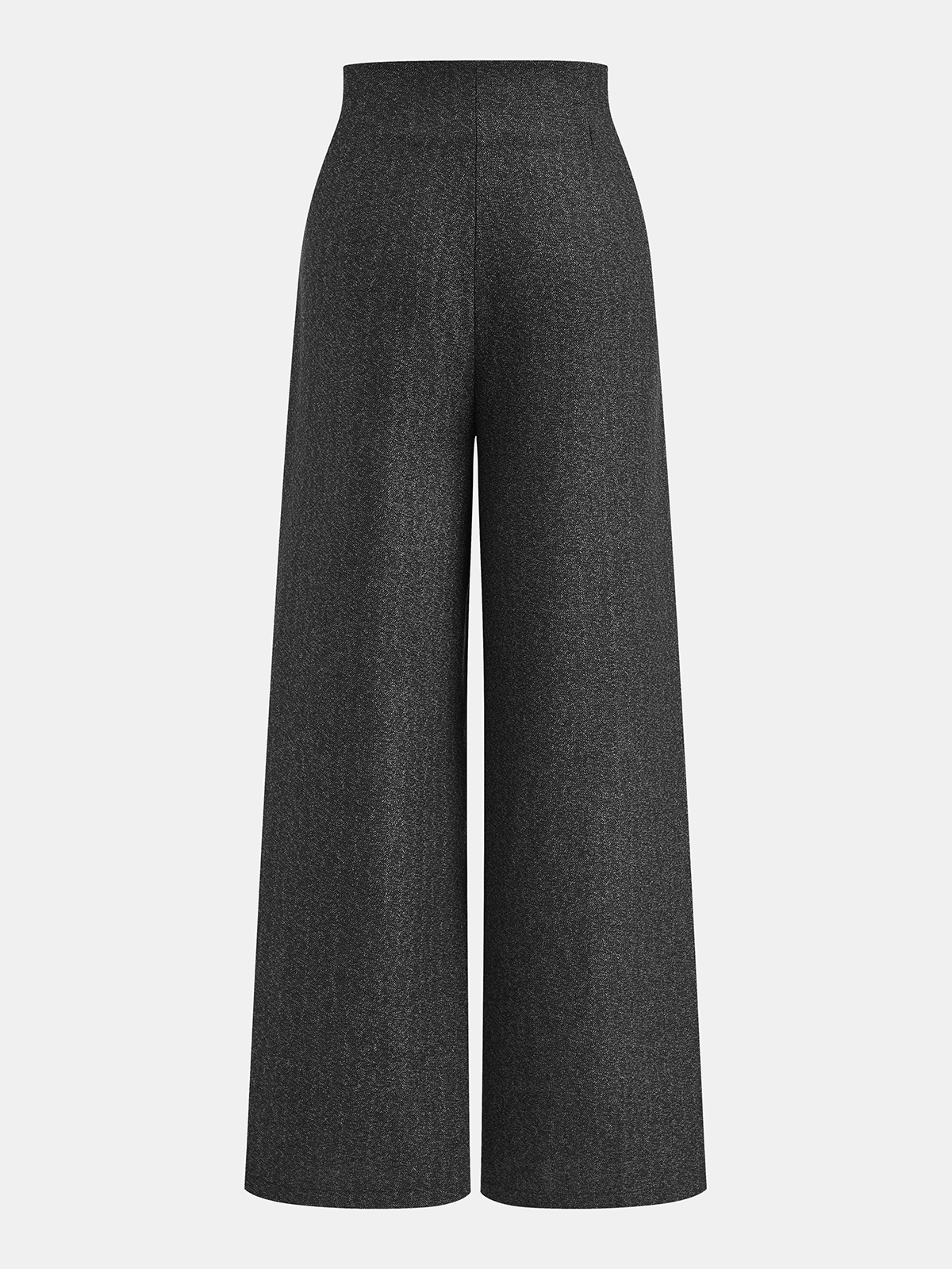 High-Waisted Pleated Straight-Leg Pants-Chicvia
