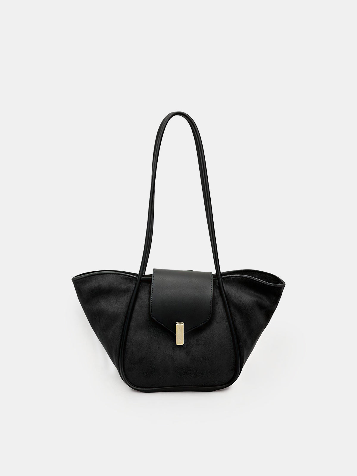 Minimalist Flap Clasp Shoulder Bag-Chicvia
