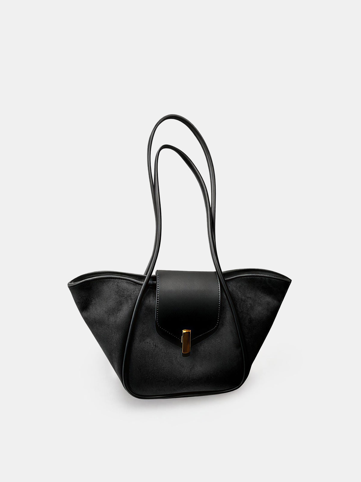 Minimalist Flap Clasp Shoulder Bag-Chicvia