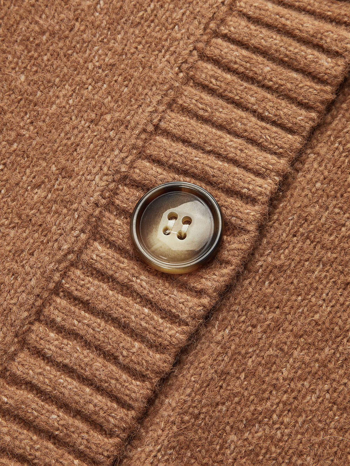 Horse-Pattern V-Neck Knit Cardigan-Chicvia