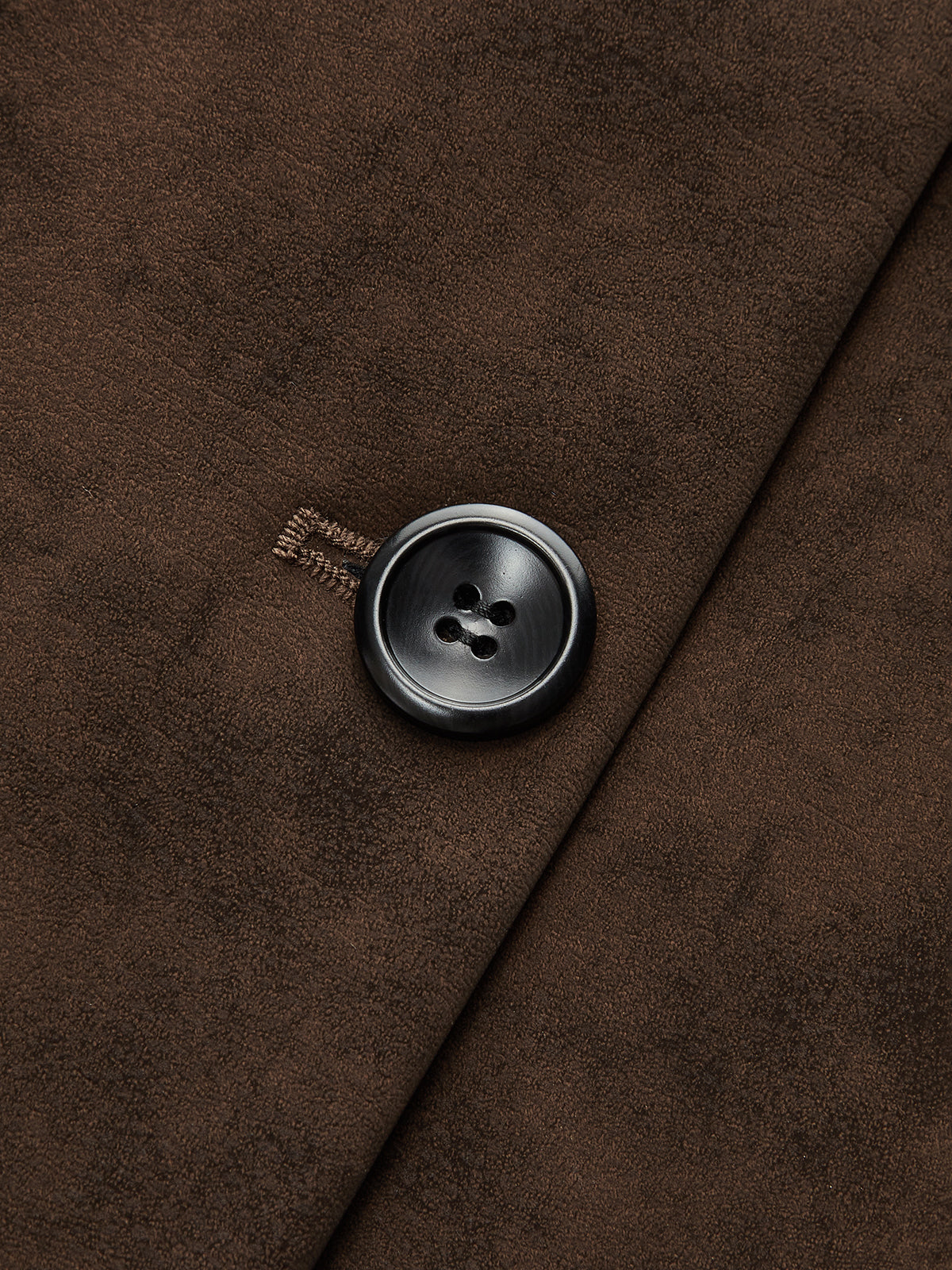 Pleated Suede Button-Front Jacket-Chicvia