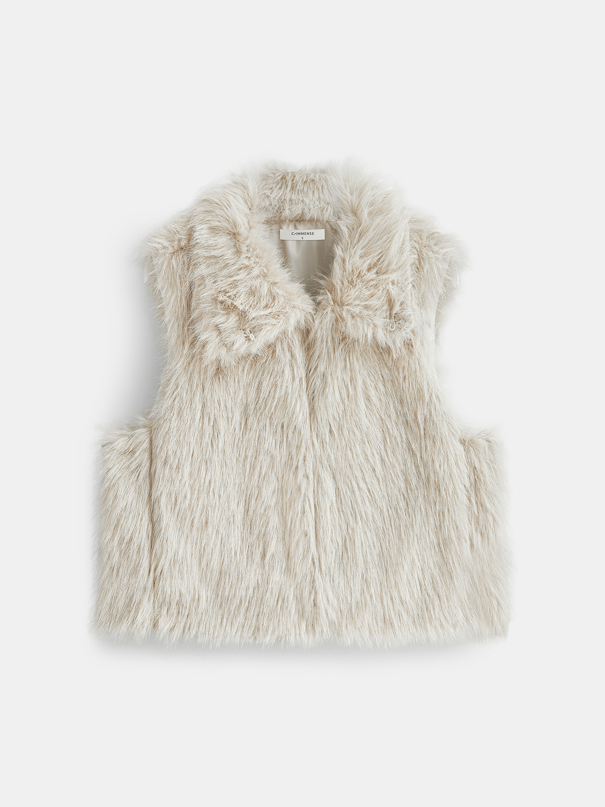 Faux Fur Turtleneck Vest-Chicvia
