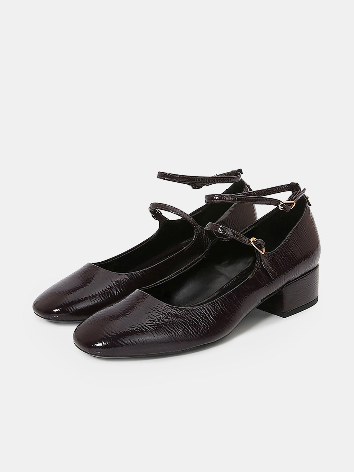 Mary Jane Block Heel Shoes-Chicvia