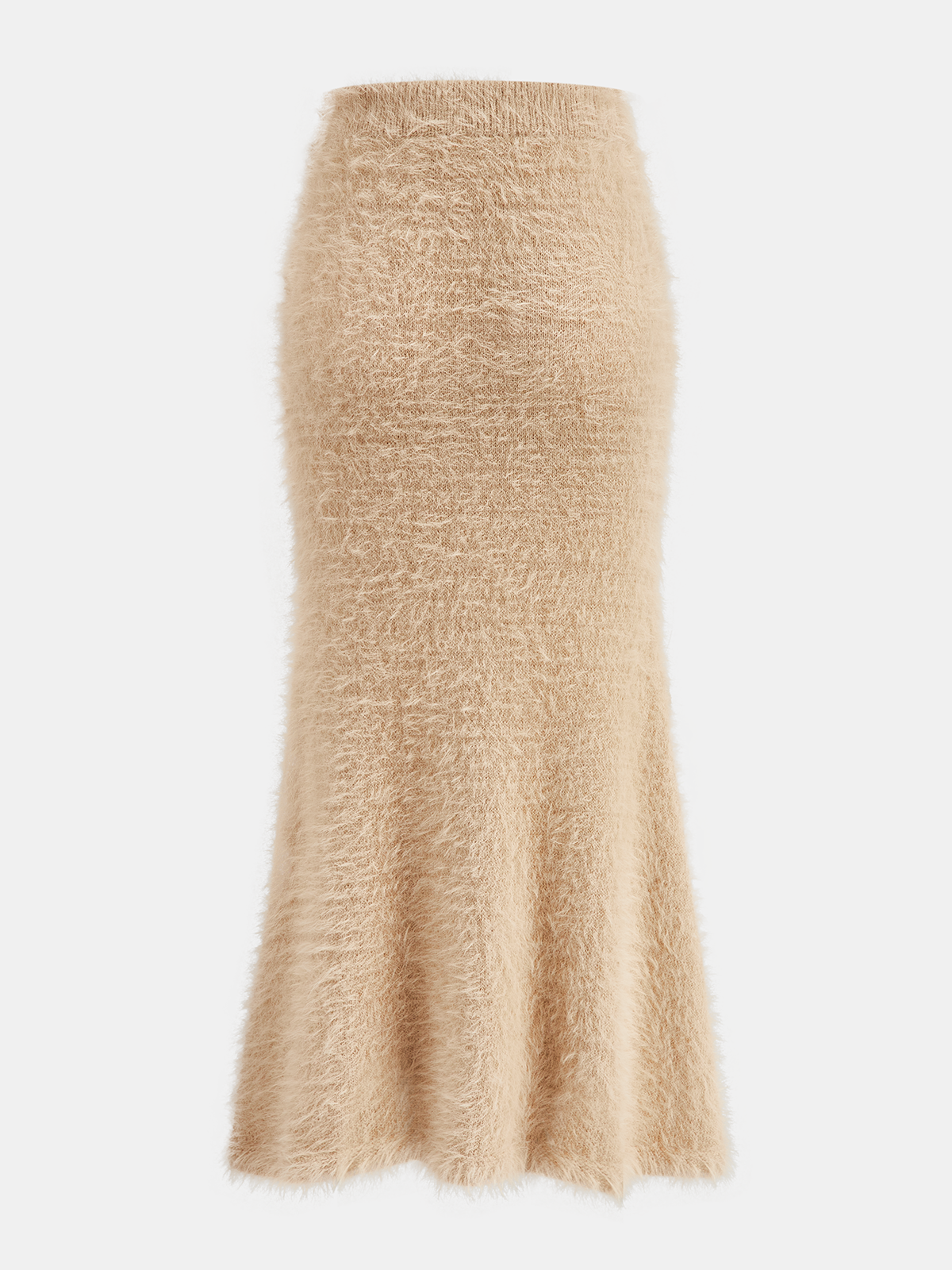 Mohair Knit Cardigan and Mermaid Skirt Set-Chicvia