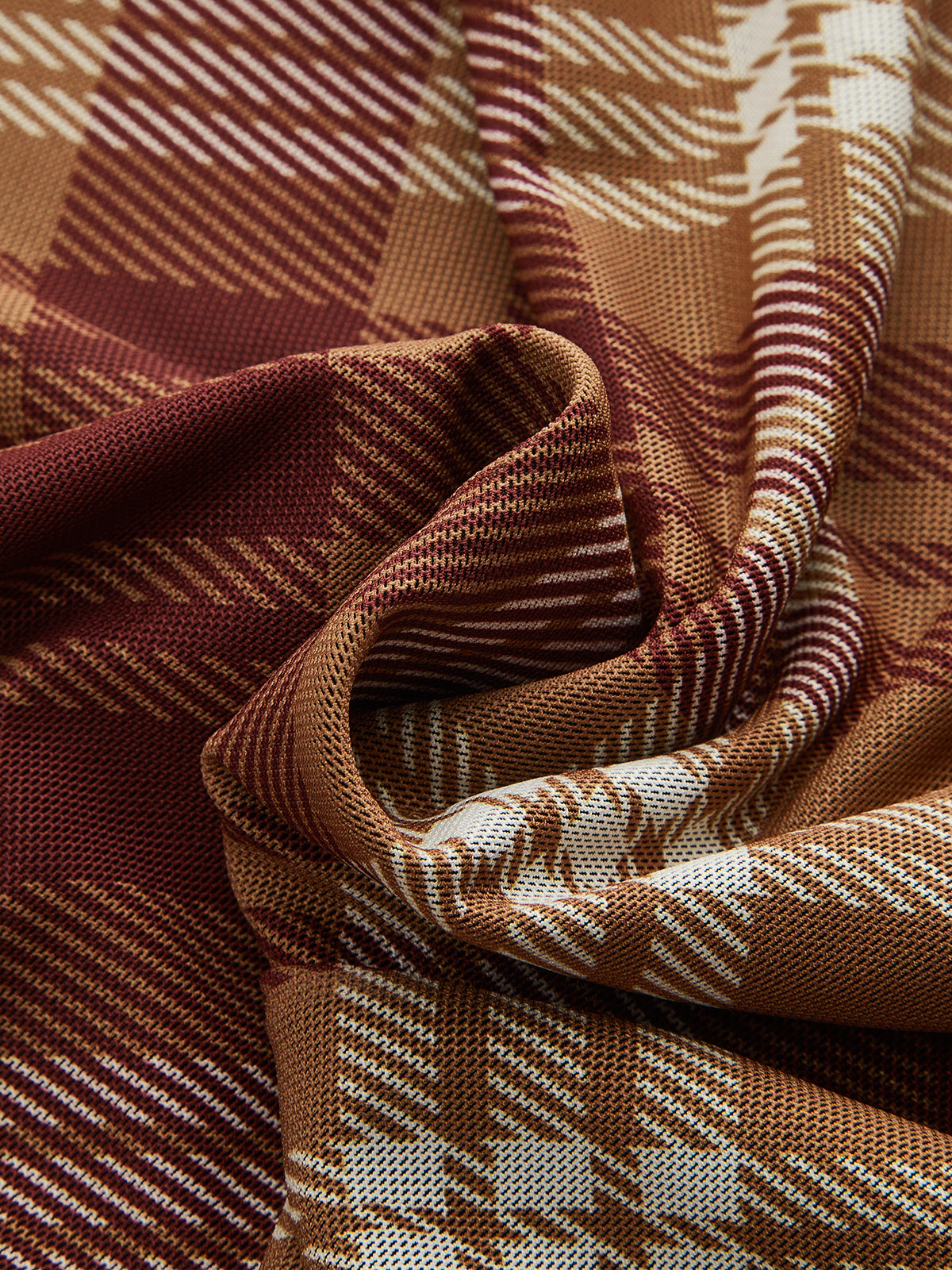 Plaid Mesh Long Sleeve Maxi Dress-Chicvia