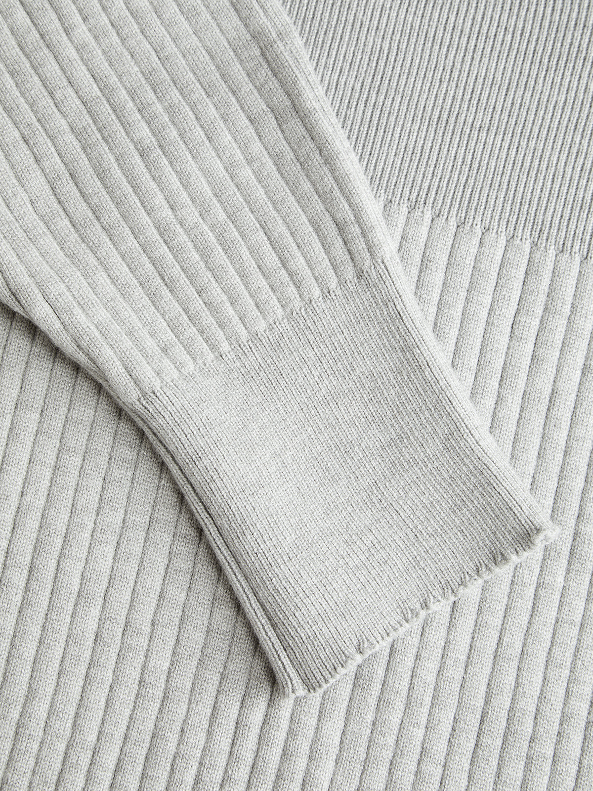 Off-Shoulder Waist-Defined Rib-Knit Midi Dress-Chicvia