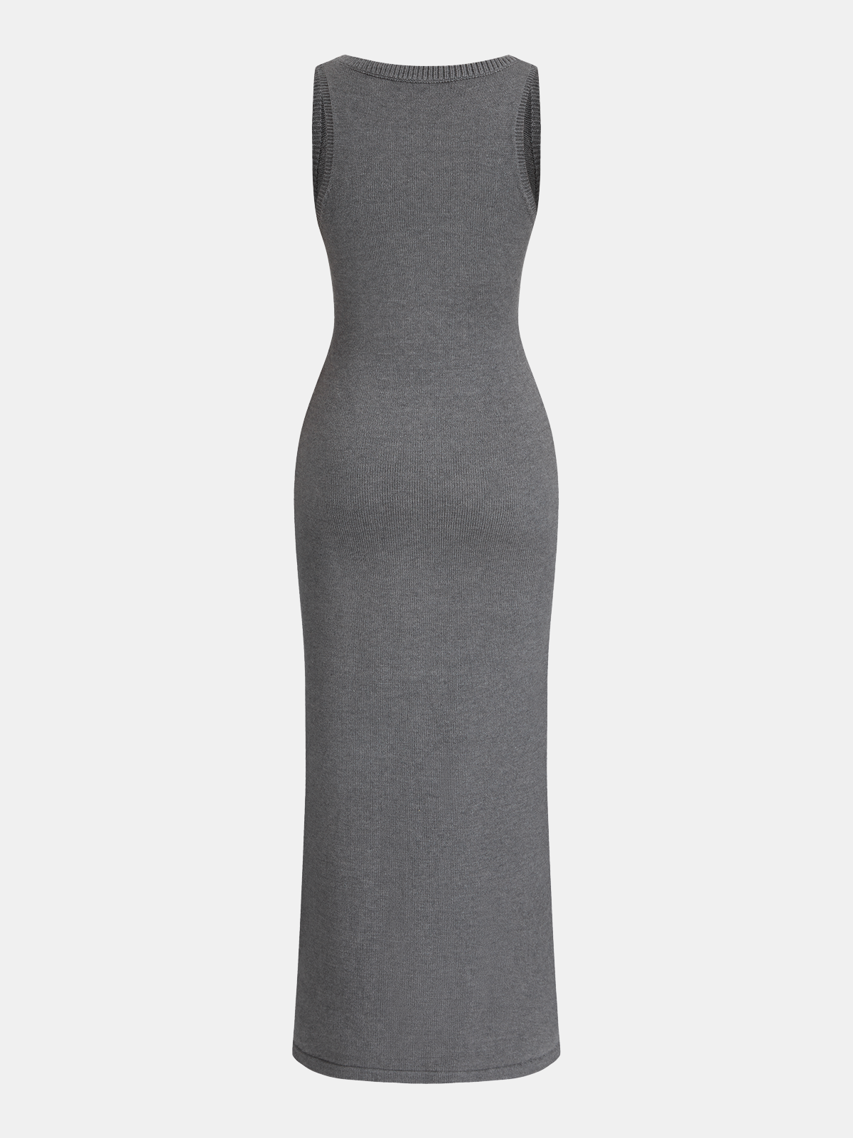 Layered Knit Maxi Dress Set with Balloon Sleeves-Chicvia