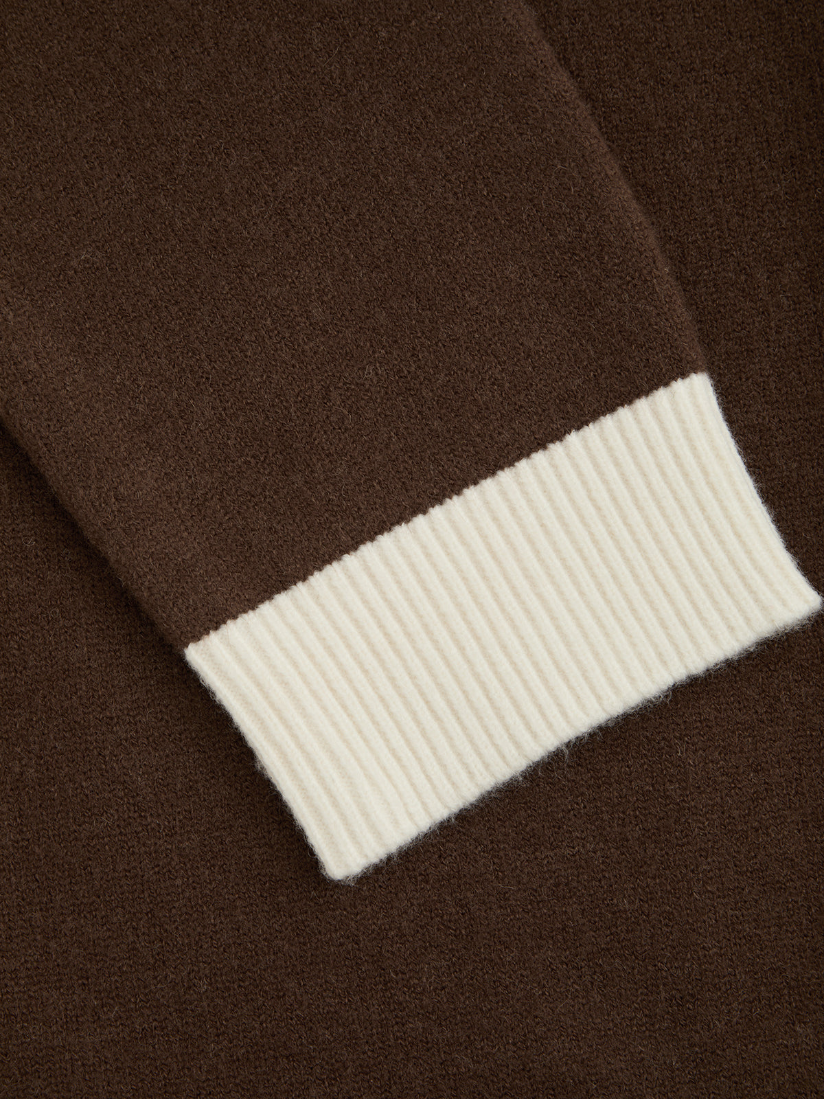 Contrast Trim Wool-Blend Cardigan with Metal Buttons-Chicvia