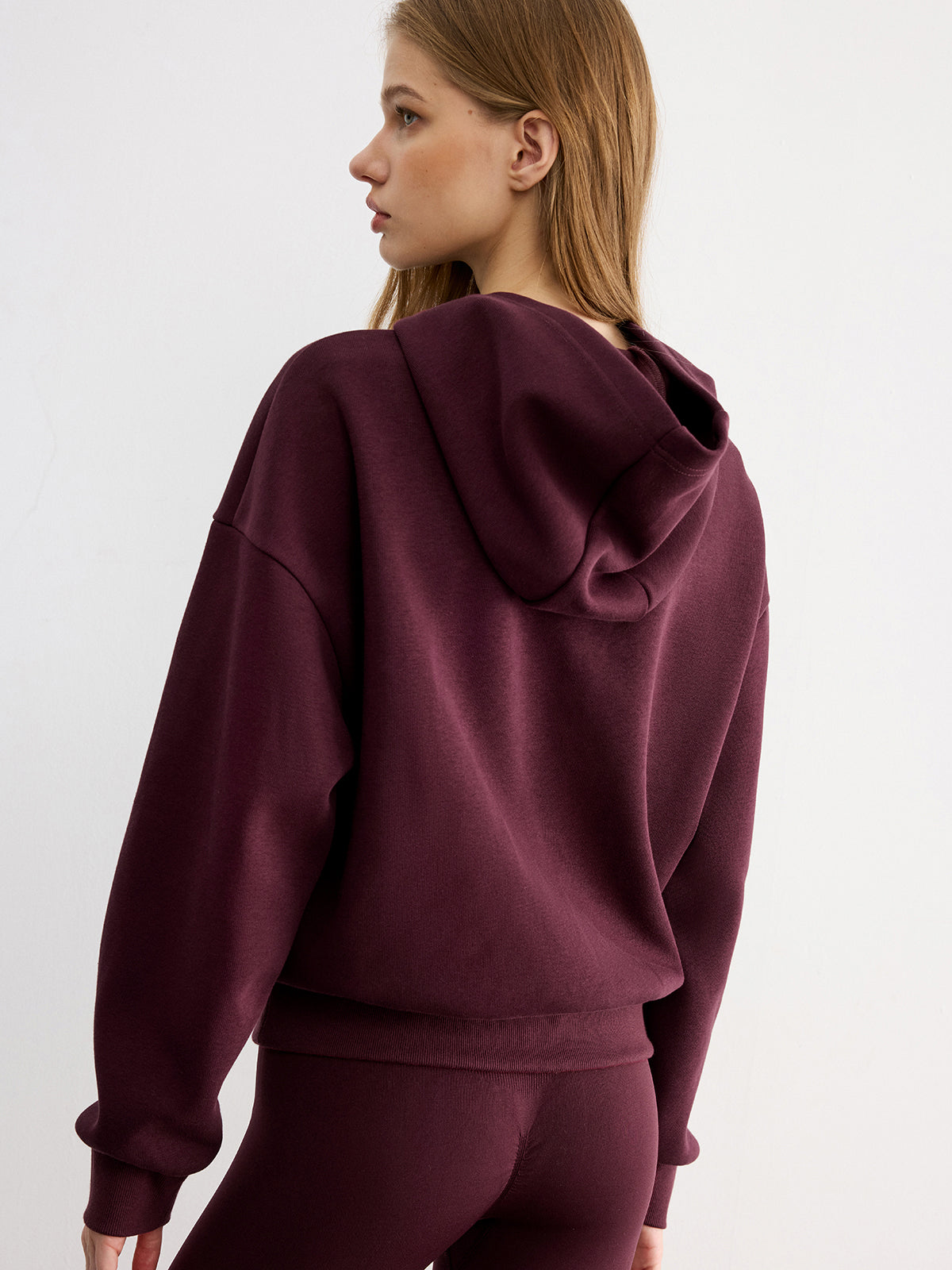 Letter Embroidered Loose Hoodie-Chicvia