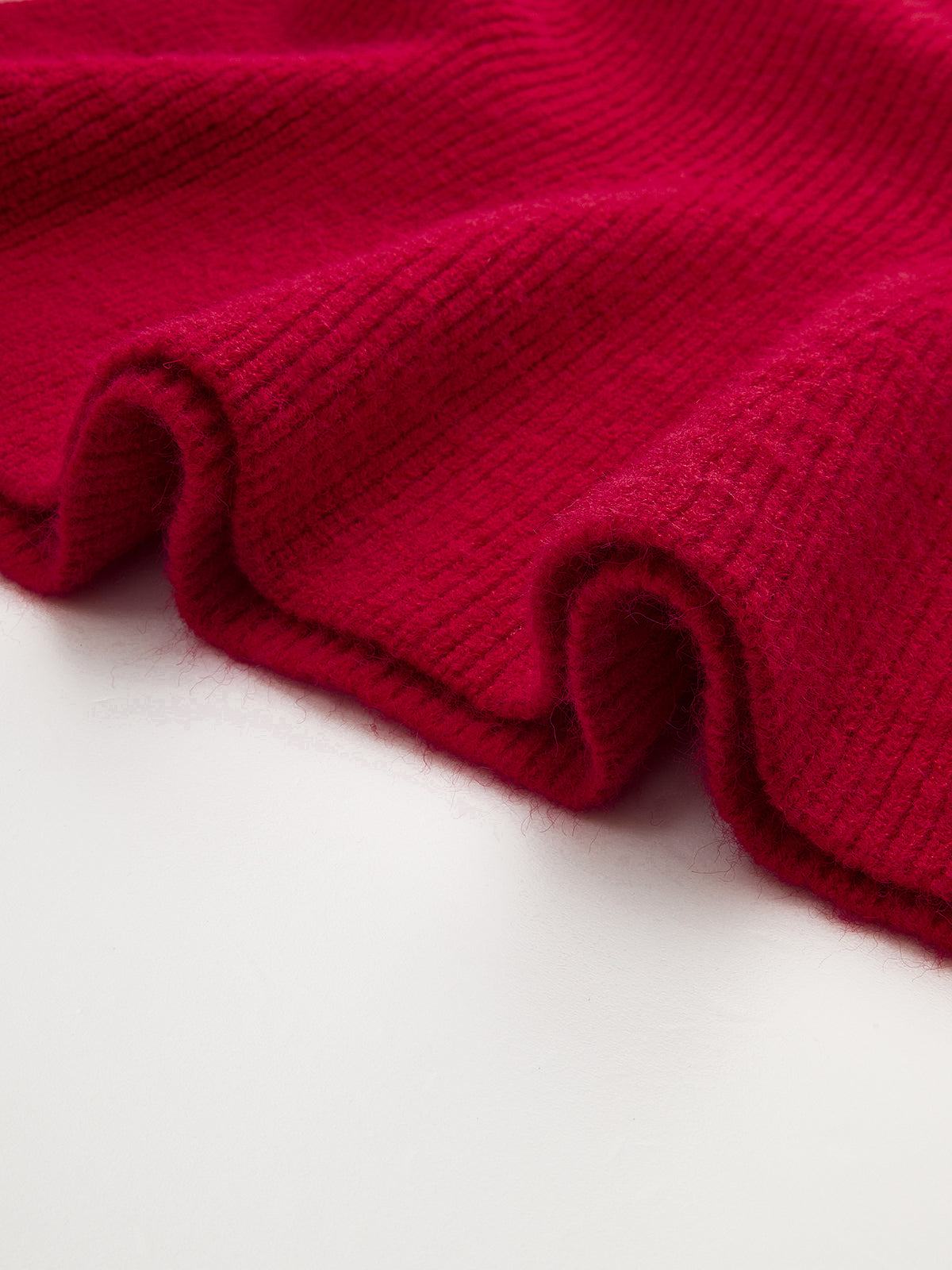 One-Shoulder Rib-Knit Peplum Sweater-Chicvia