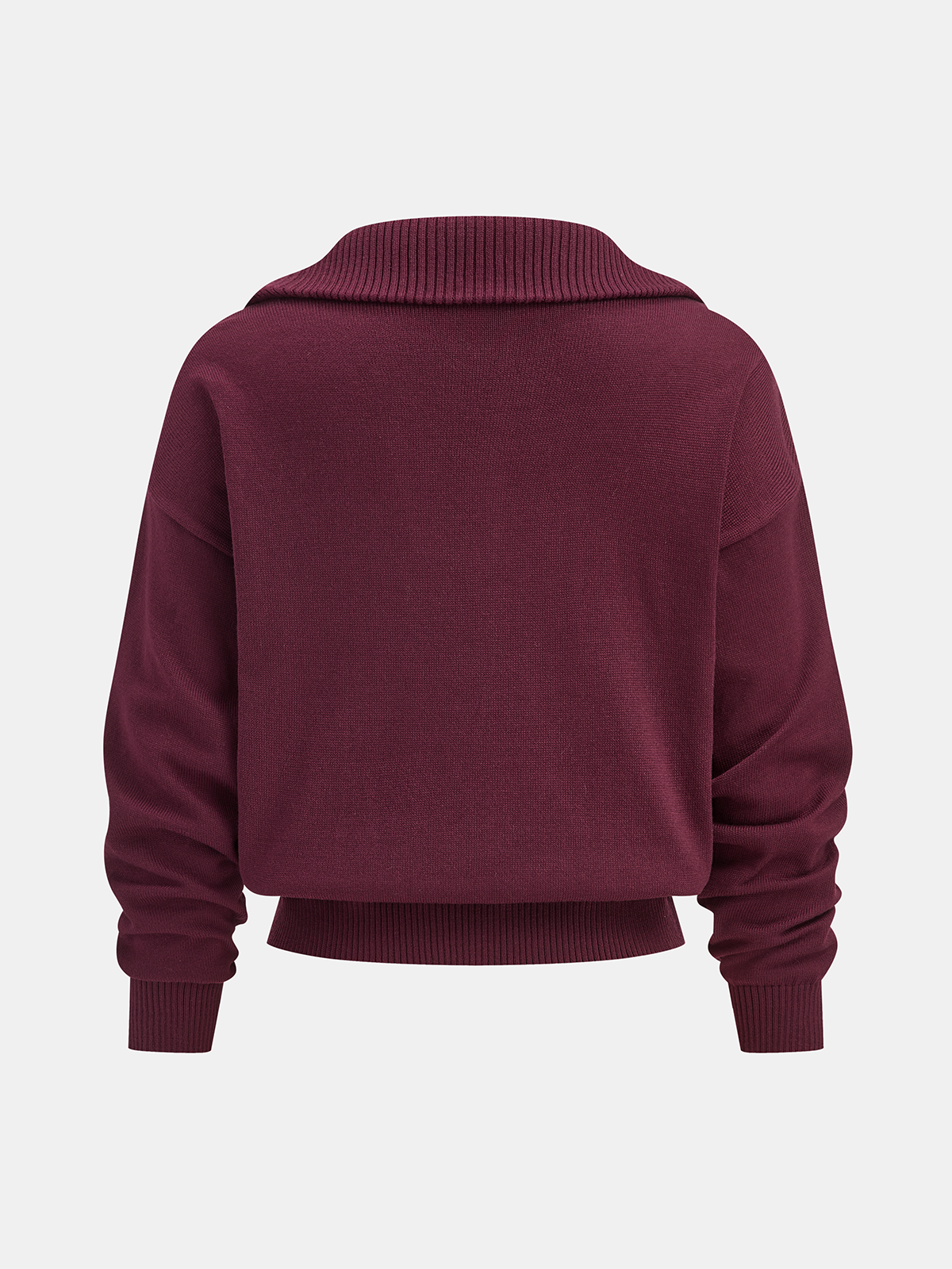 Half-Zip Knit Top & Pleated Skirt Set-Chicvia