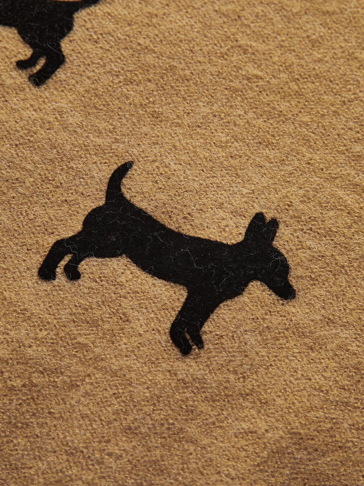 Dog-Print Balloon Sleeve Cropped Sweater-Chicvia