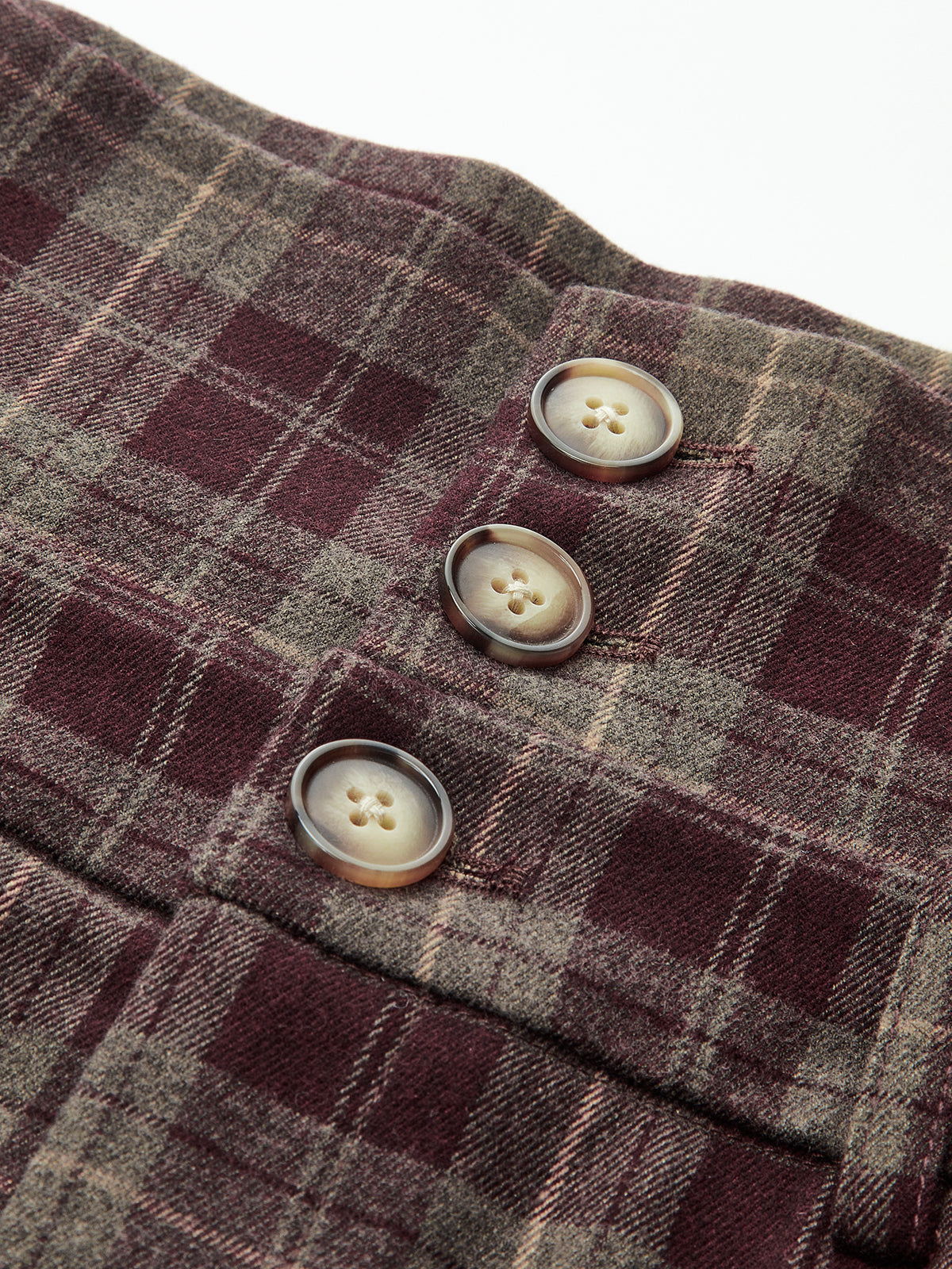 High-Waisted Plaid Wide-Leg Pants-Chicvia