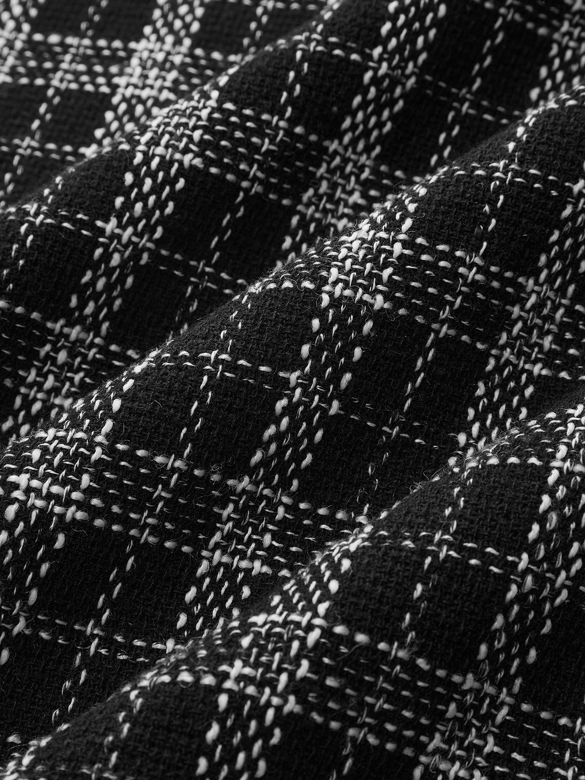 Belted Plaid Tweed Skirt-Chicvia