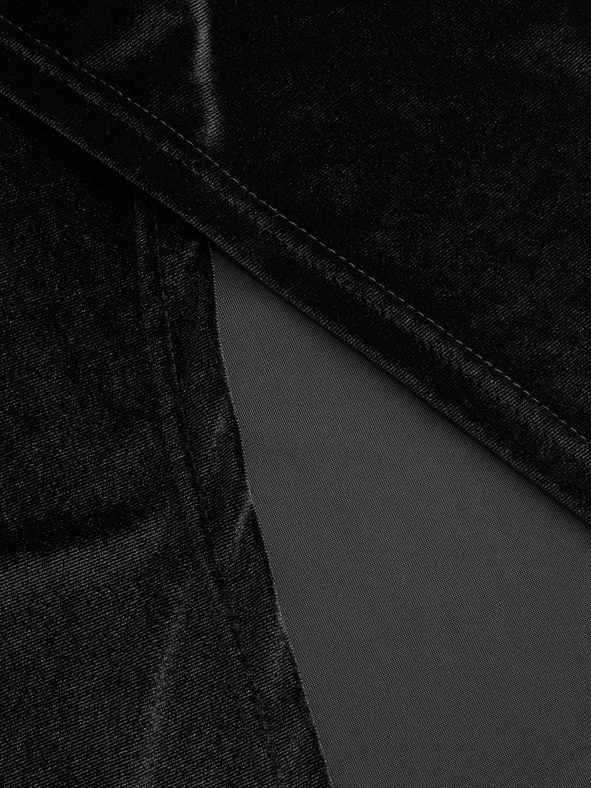 One-Shoulder Ruched Velvet Dress-Chicvia