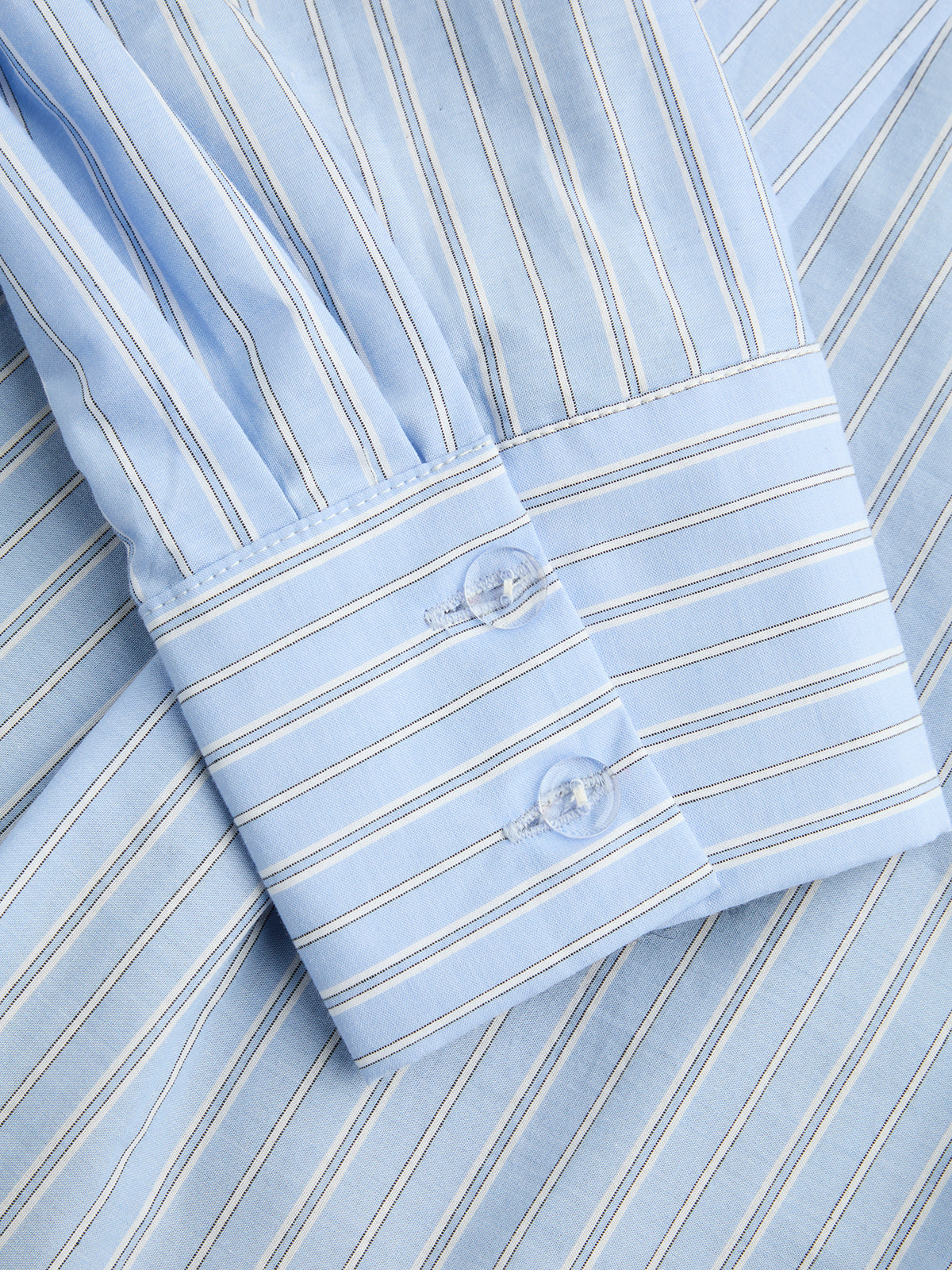 Layered Cable-Knit Striped Shirt Cardigan-Chicvia