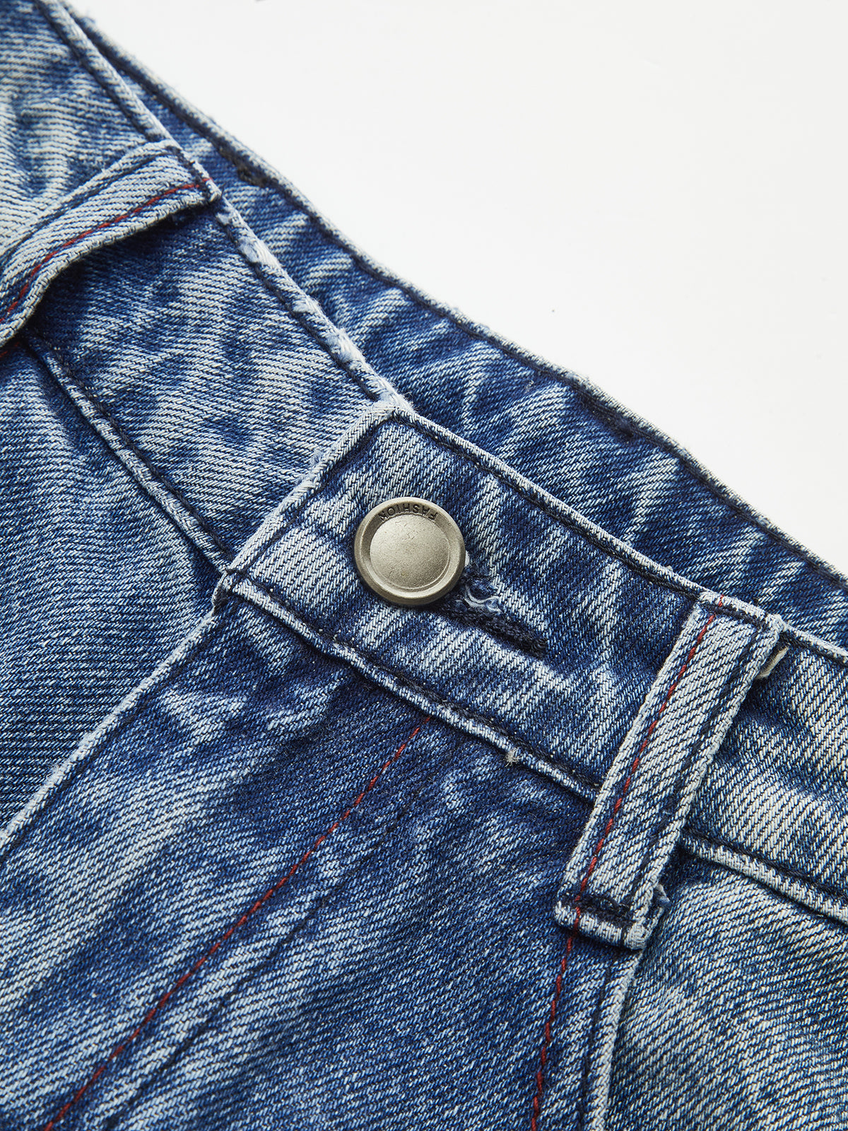 Curved-Seam Wide-Leg Denim Jeans-Chicvia