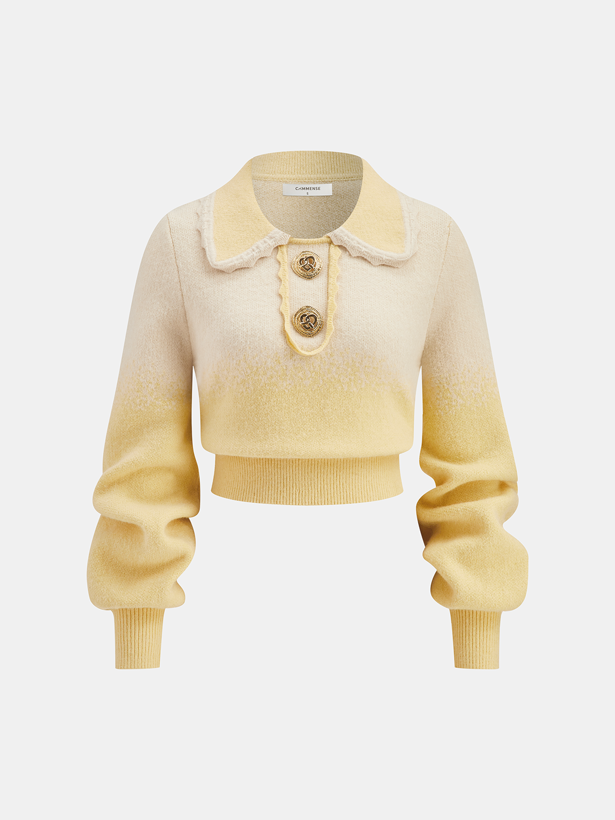 Ombre Knitted Top and Mini Skirt Set-Chicvia