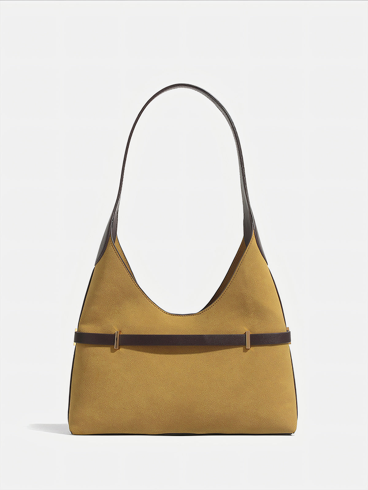 Color-Block Metal-Accent Shoulder Bag-Chicvia