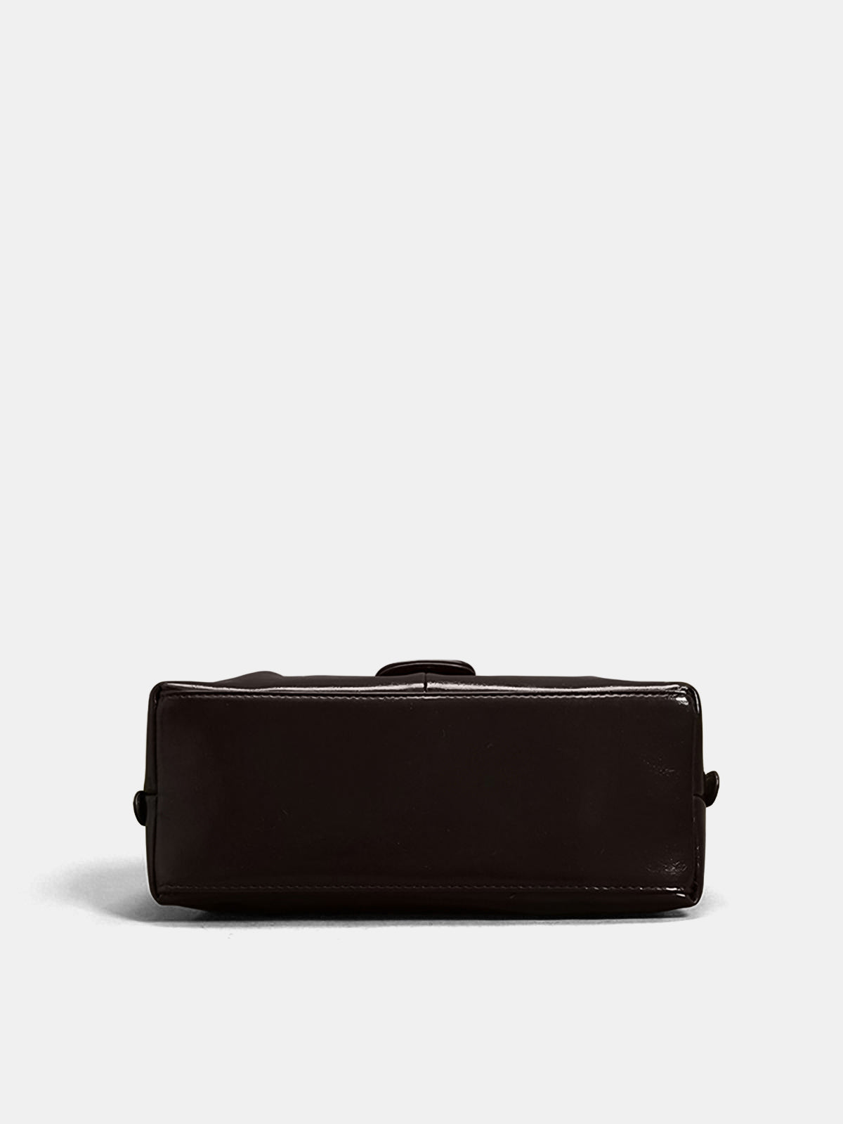 Patent Leather Hobo Bag with Gold Accents-Chicvia