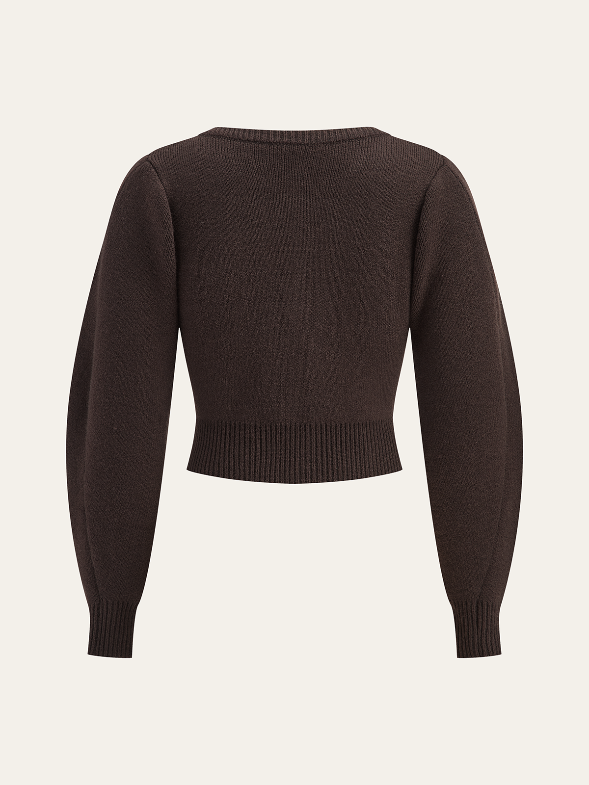 Lamb Sleeve Metal Button Knit Top and Skirt Set-Chicvia