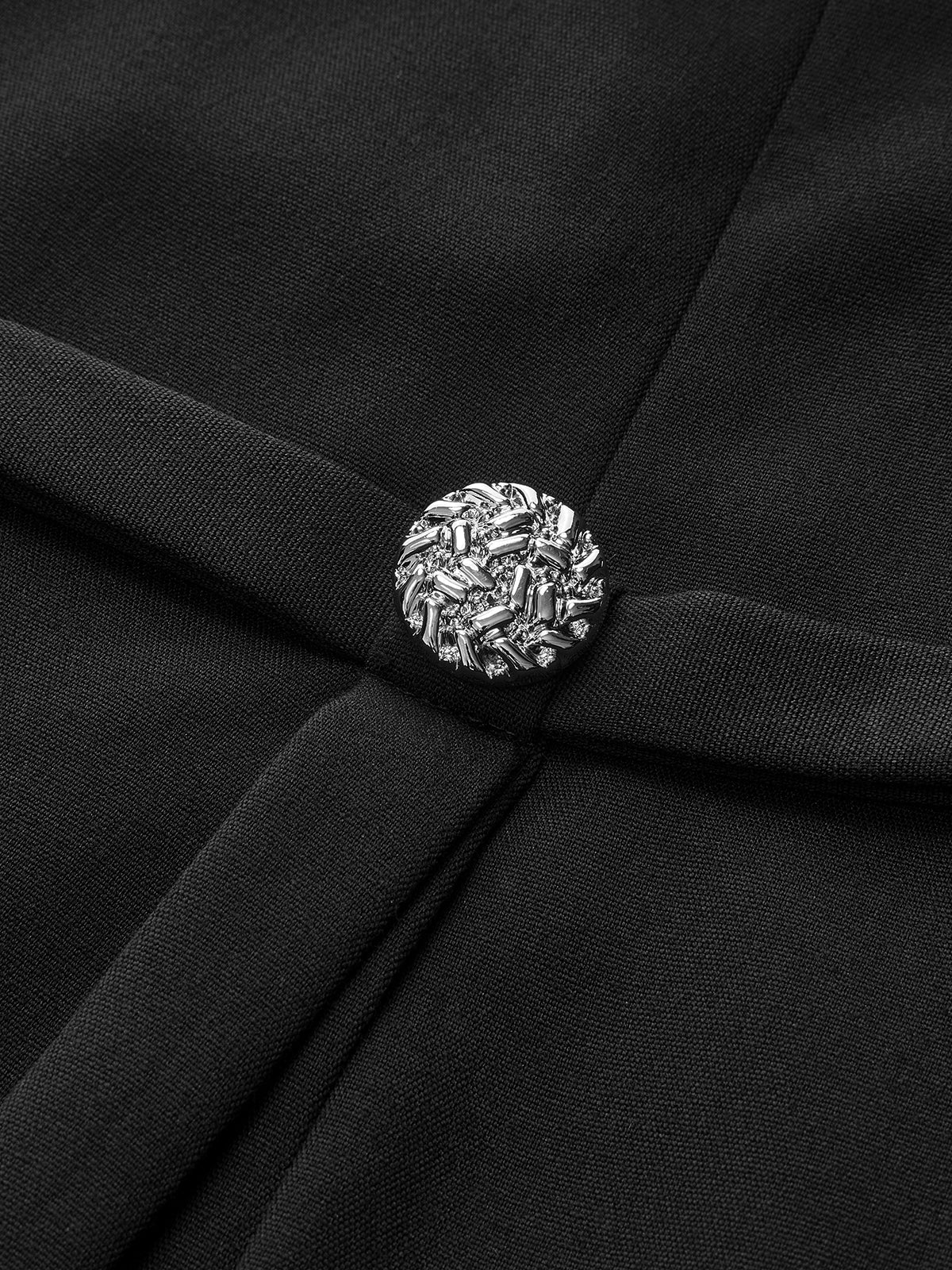 Embellished Strap Detail Mini Skirt-Chicvia