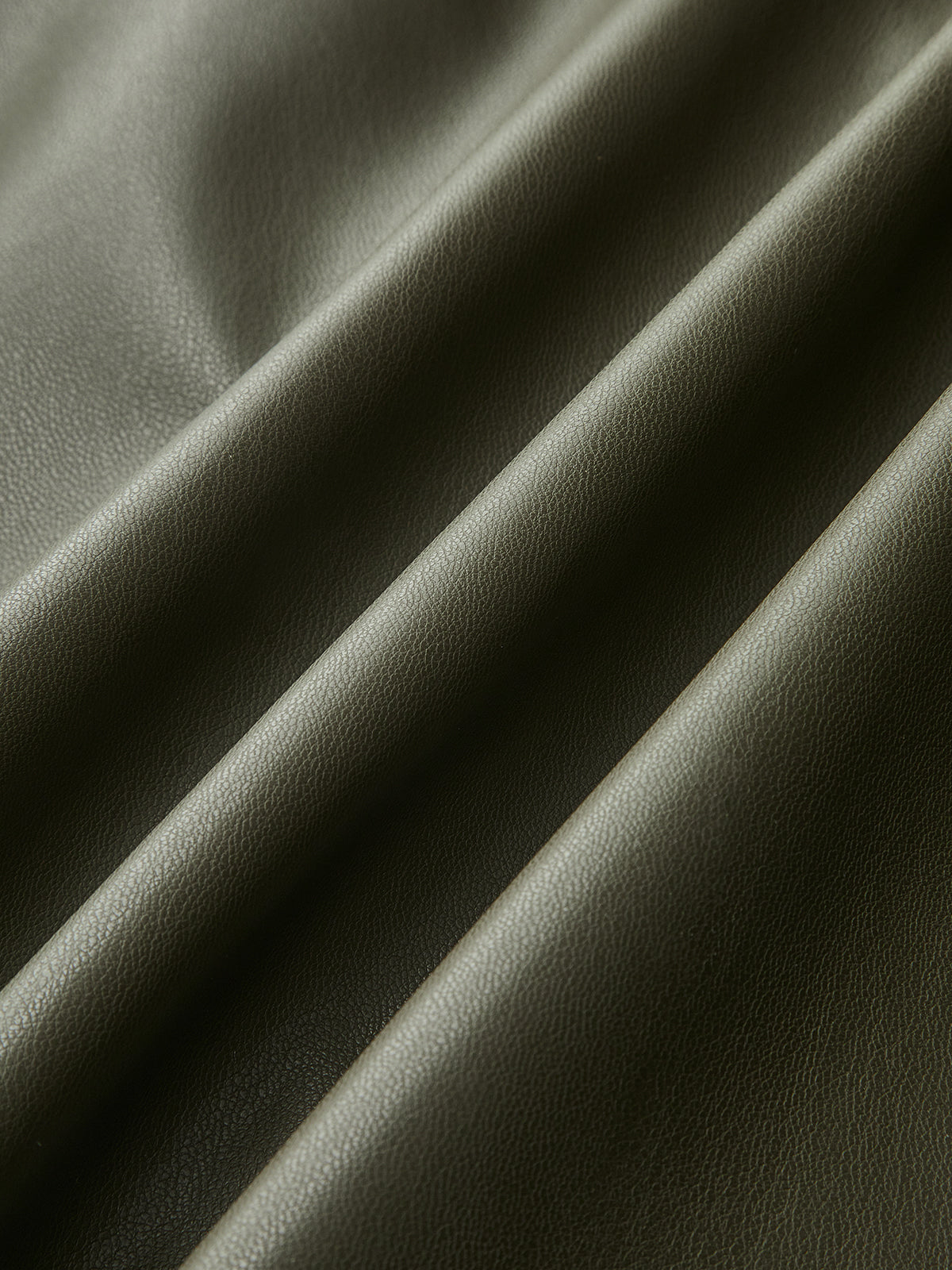 Faux Leather Shirt Dress with Draped Detail-Chicvia