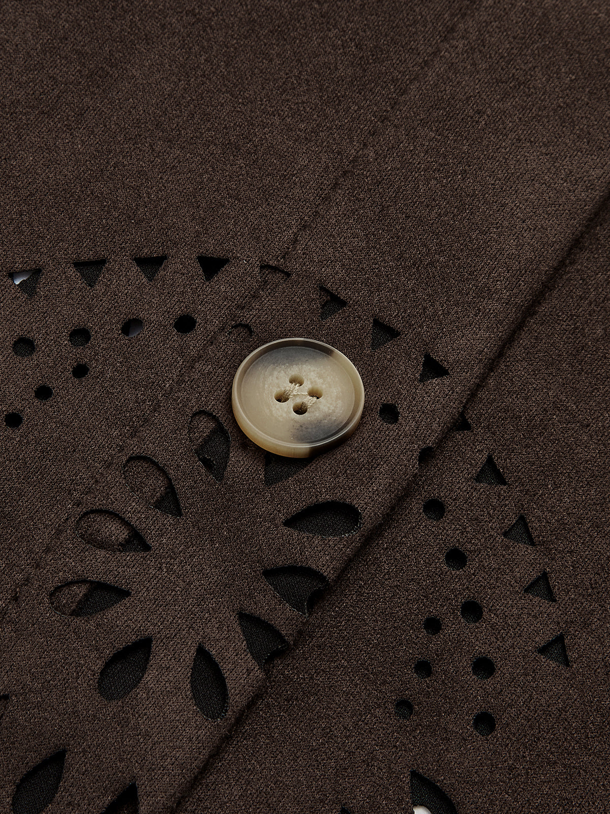 Hollow Hem Suede Effect Jacket-Chicvia