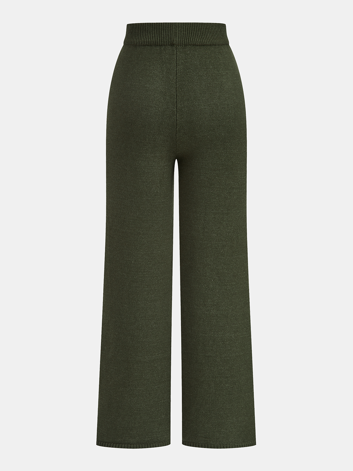 Cable Knit Sweater & Wide-Leg Pant Set-Chicvia