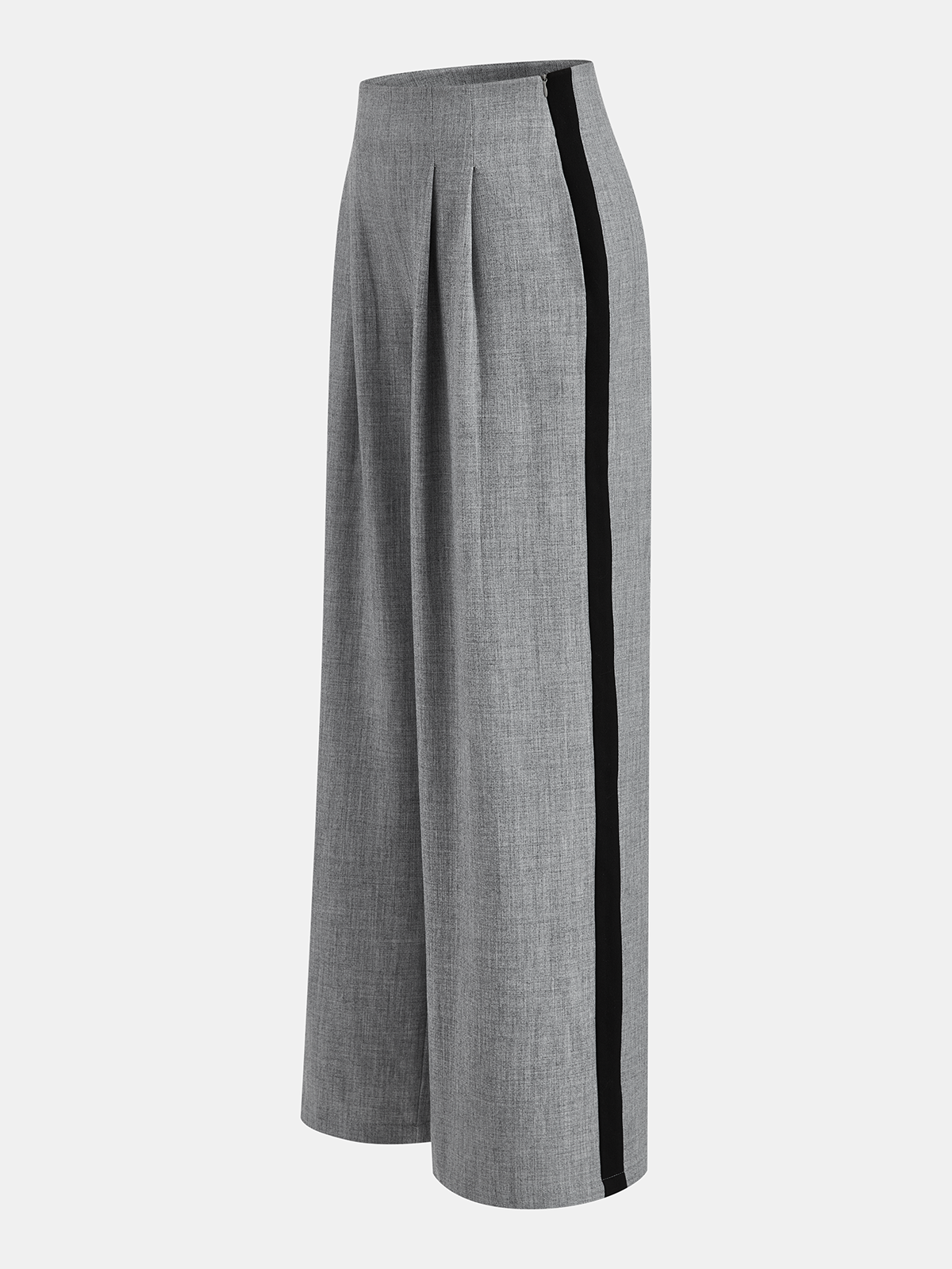 Pleated Wide-Leg Pants-Chicvia