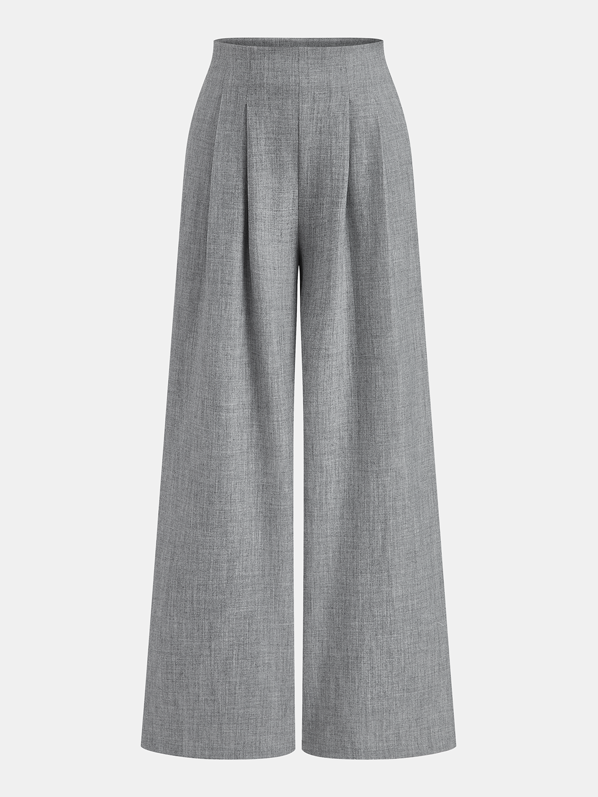 Pleated Wide-Leg Pants-Chicvia