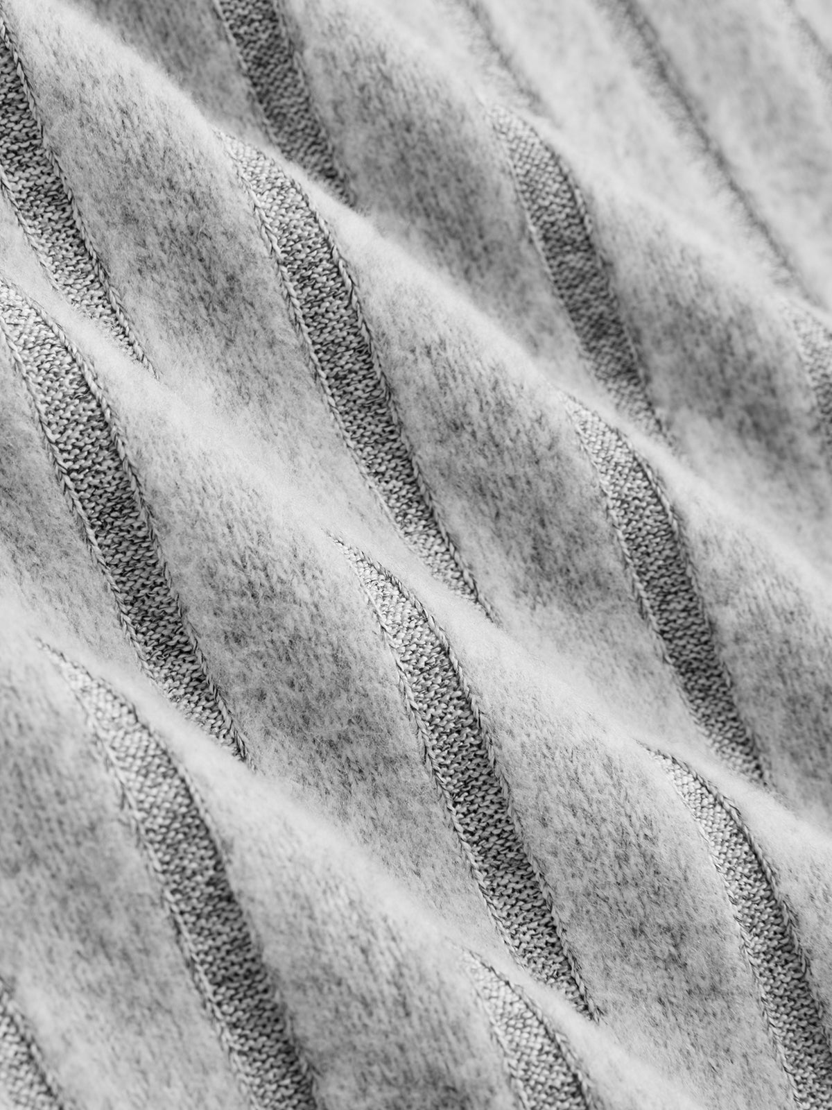 Ribbed Striped Knit Top & Skirt Set-Chicvia