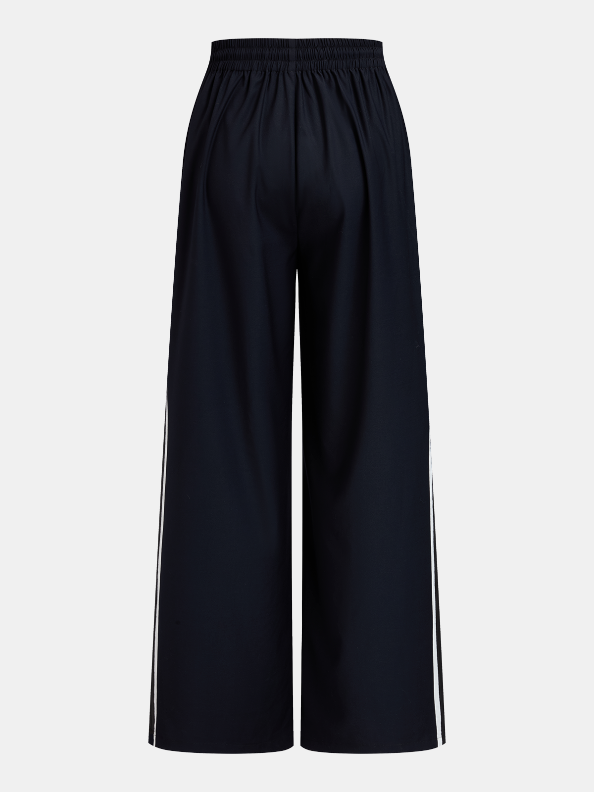 Drawstring Waist Wide Leg Pants-Chicvia