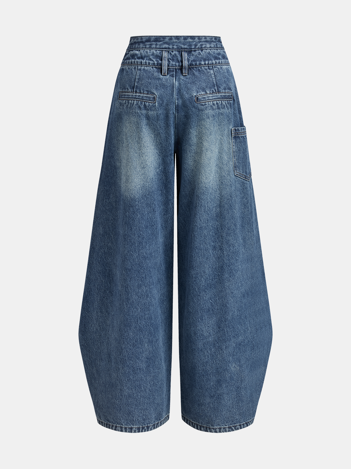Cross-Front Wide-Leg Jeans-Chicvia