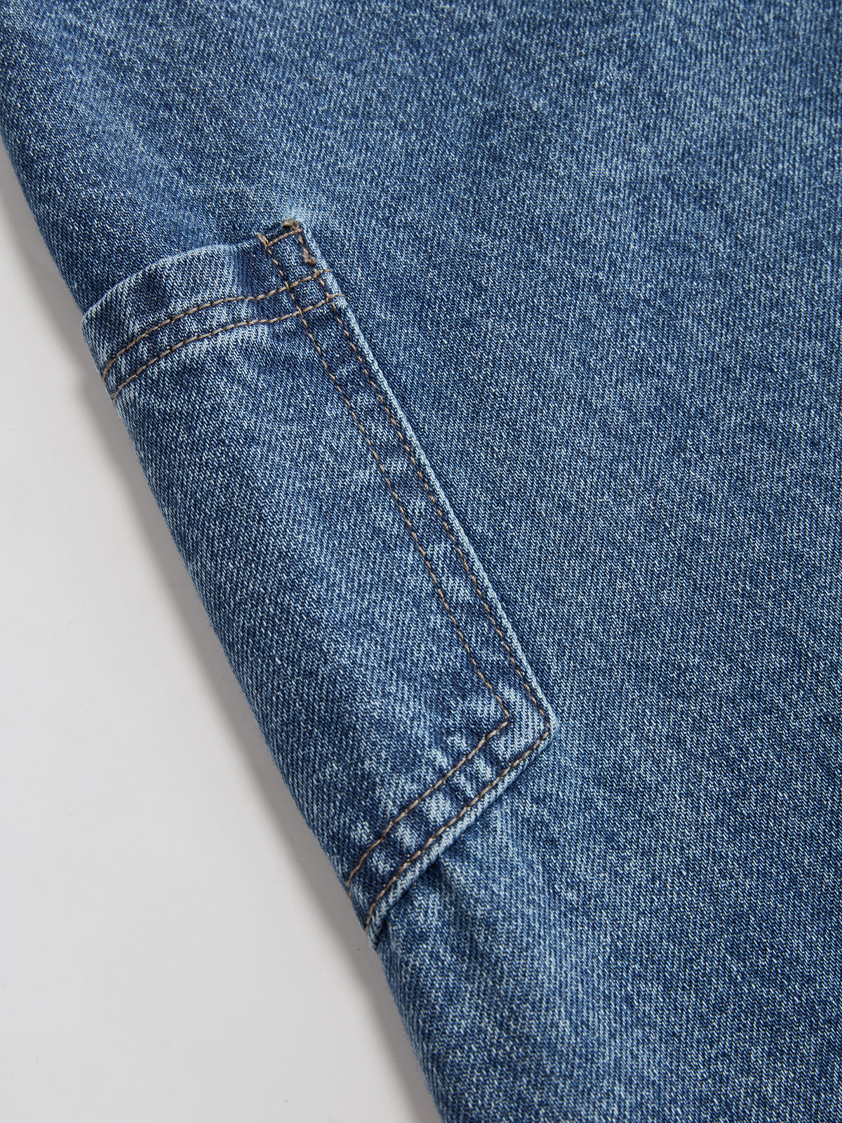 Cross-Front Wide-Leg Jeans-Chicvia