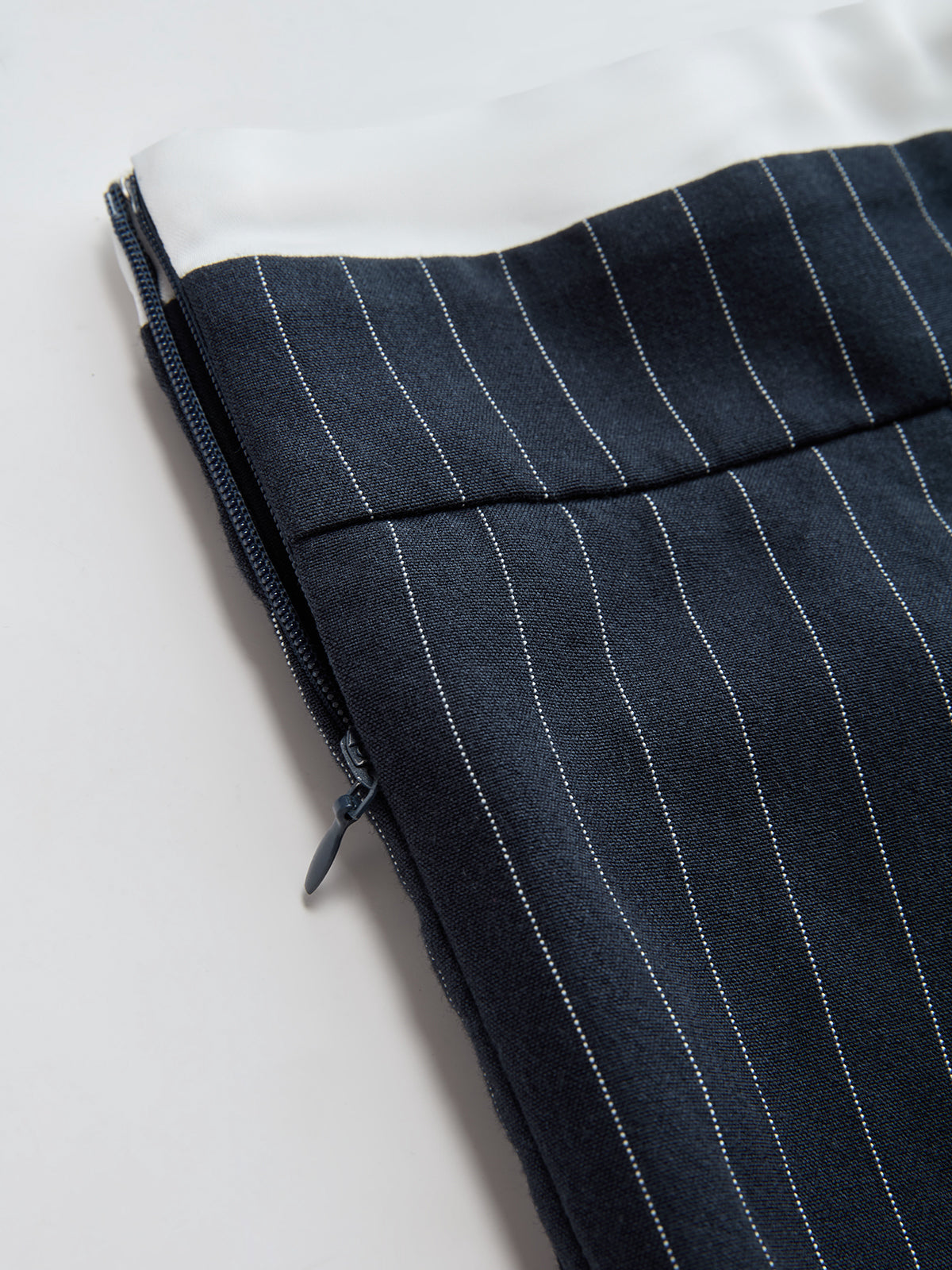 Pinstripe Drawstring Waist Wide Leg Pants-Chicvia