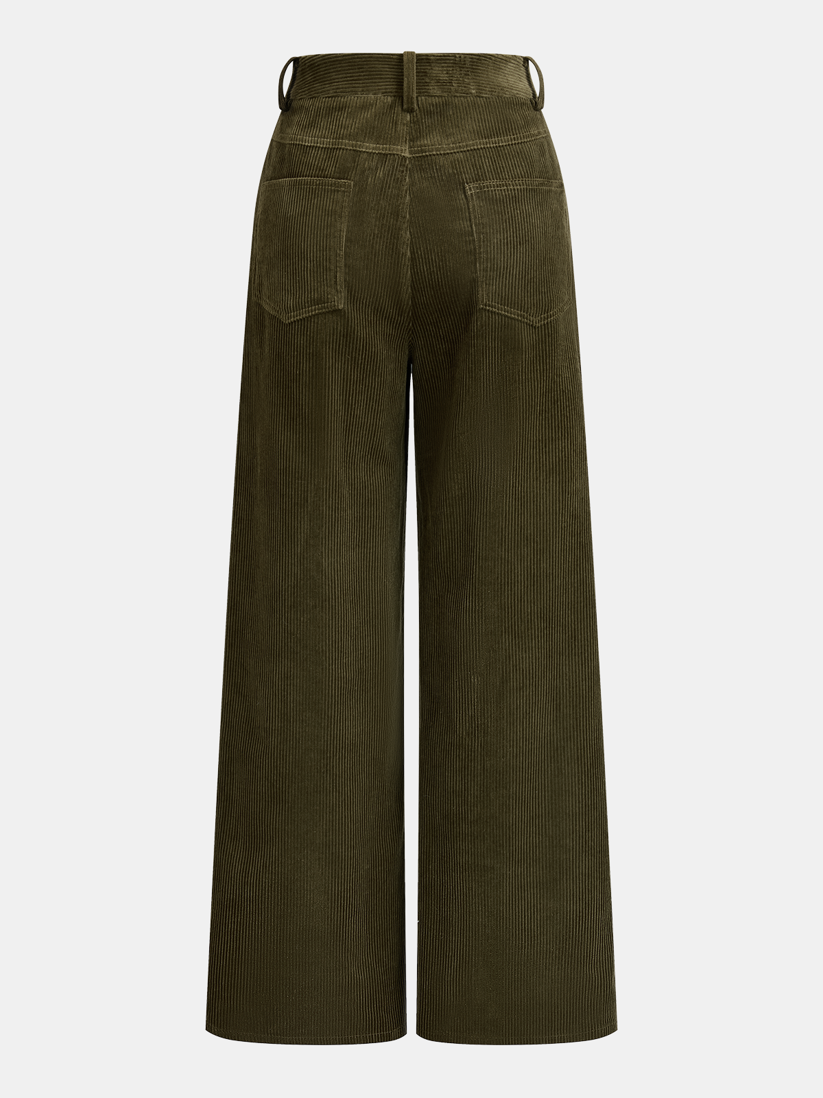 Cotton Corduroy Wide-Leg Pants-Chicvia