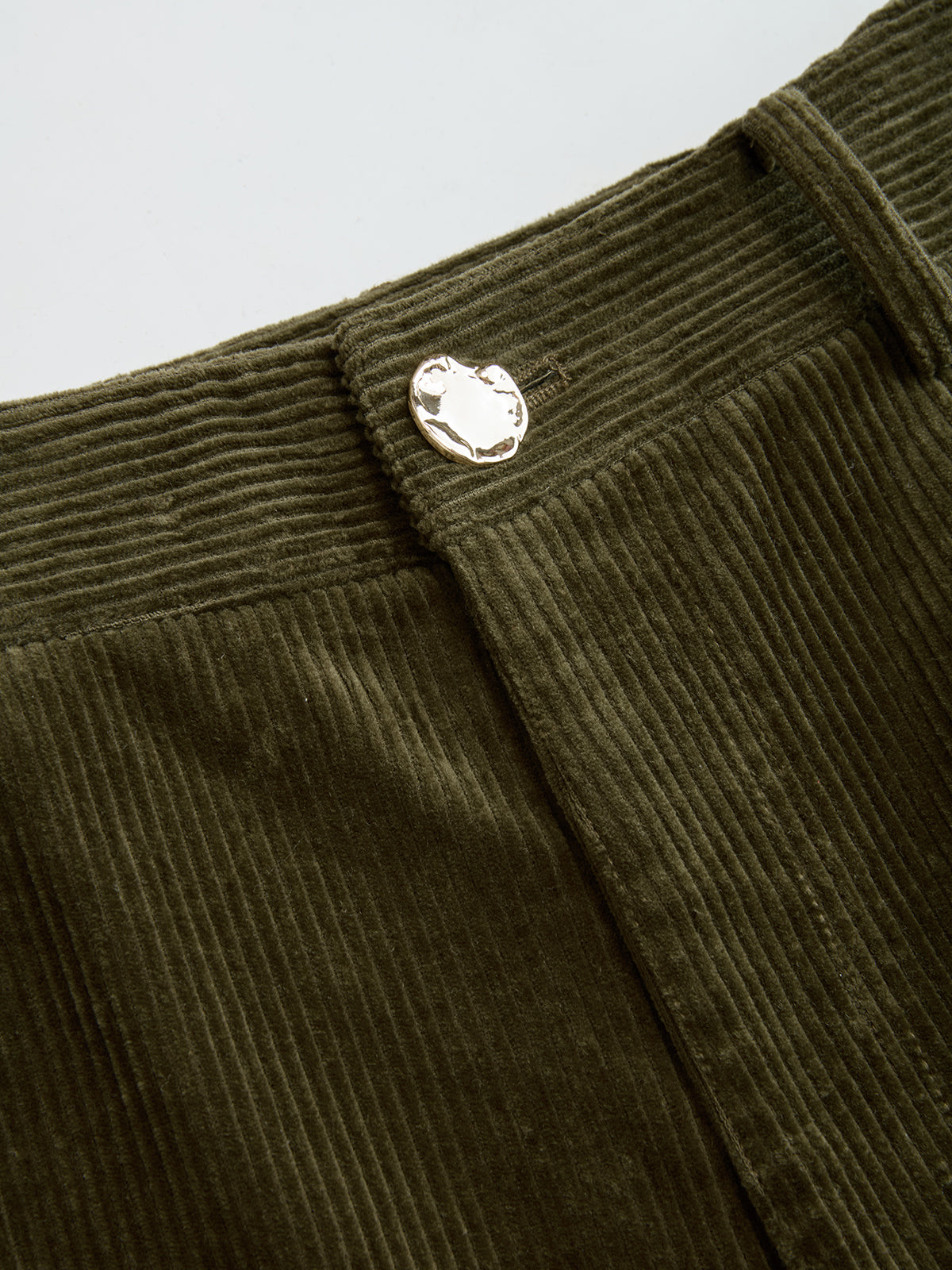 Cotton Corduroy Wide-Leg Pants-Chicvia