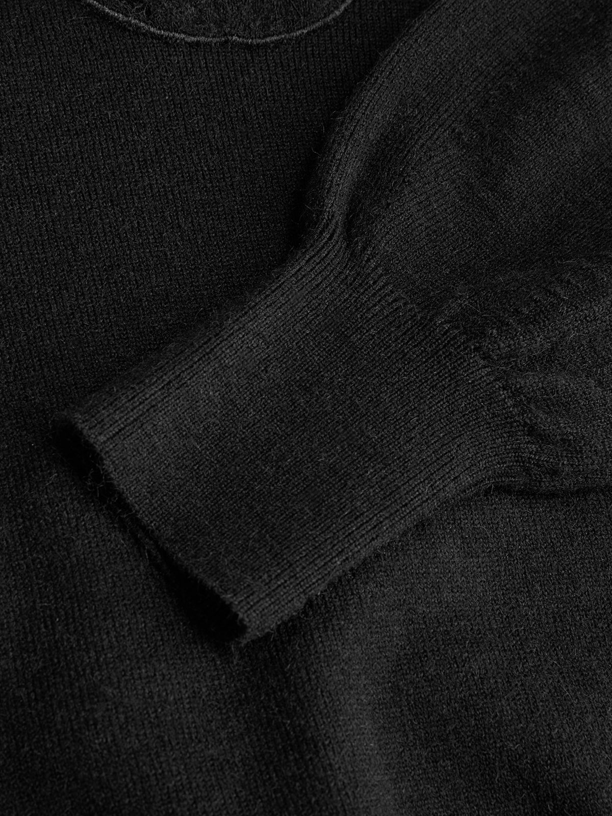 Mock Neck Lace Panel Sweater-Chicvia