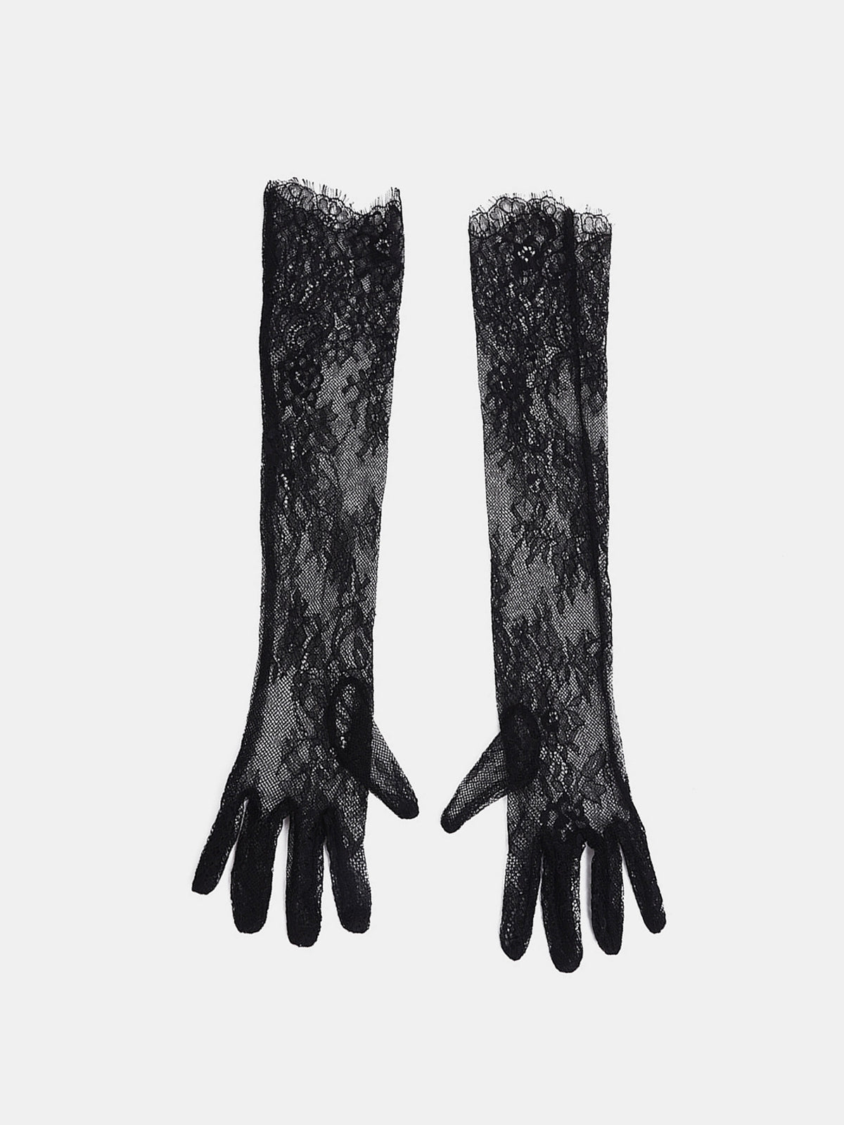 Lace Long Gloves-Chicvia