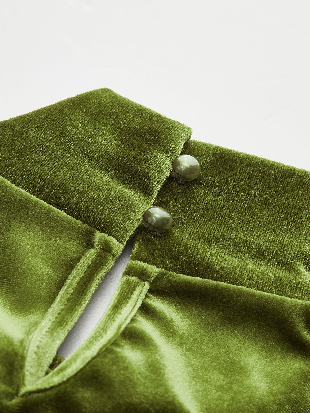 Mock-Neck Velvet Ruched Cutout Shirt-Chicvia