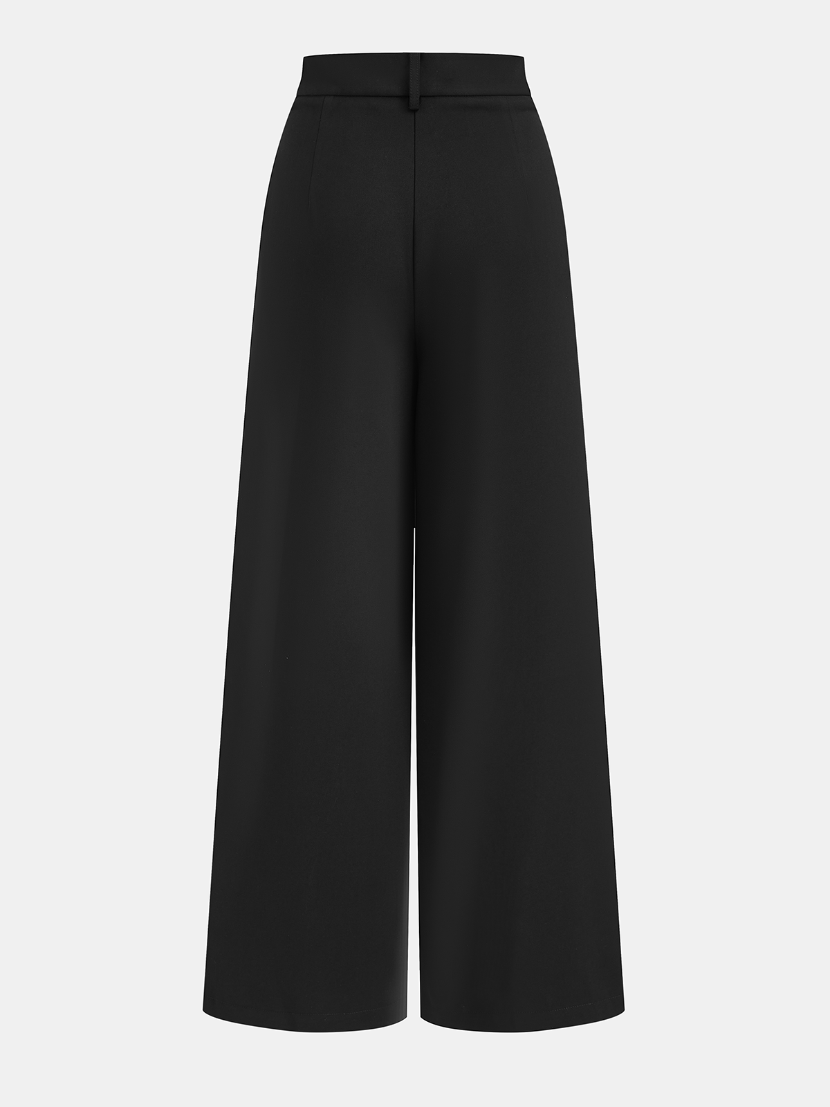 Pleated Mid-Waist Wide-Leg Pants-Chicvia