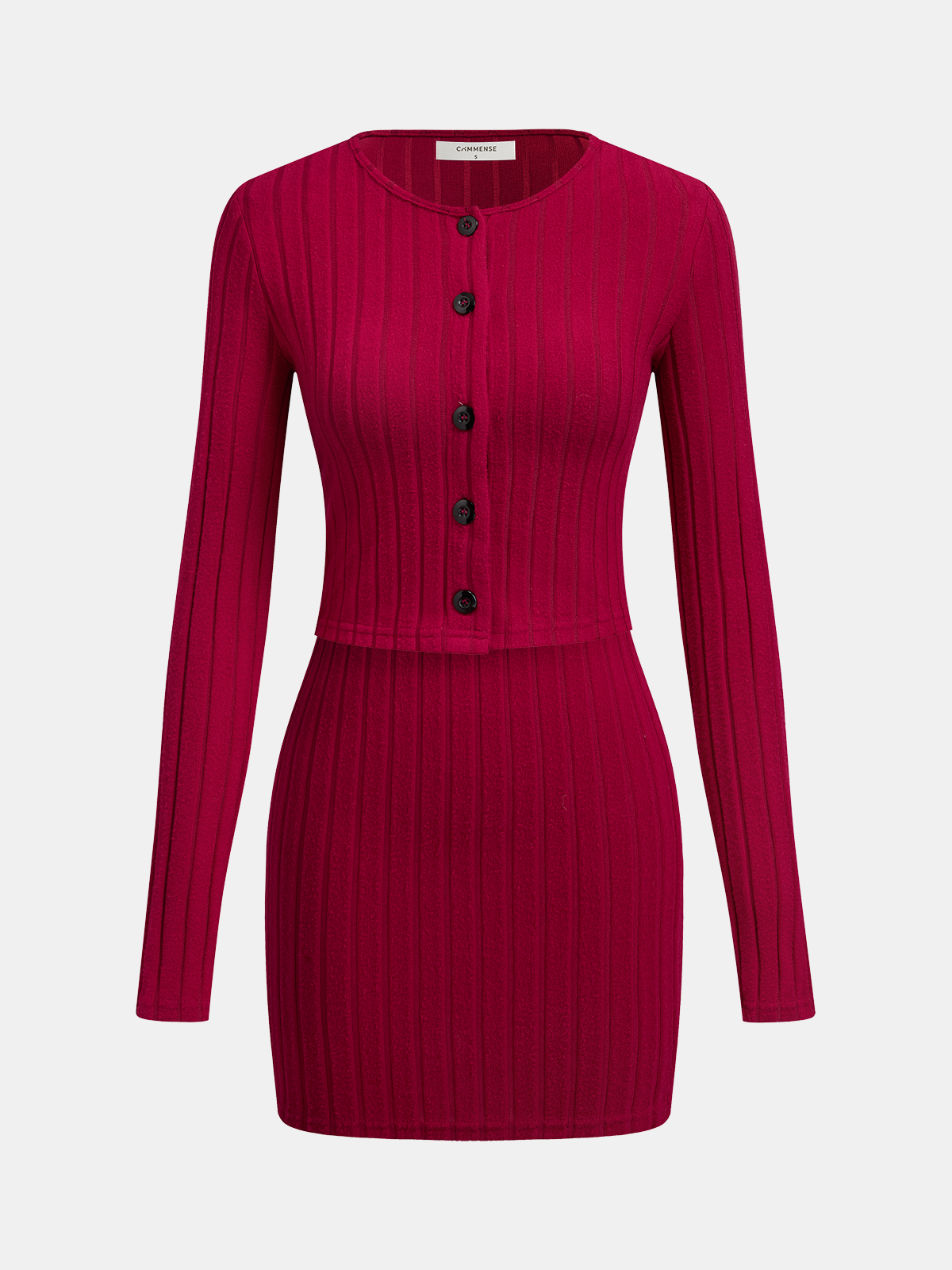 Cardigan & Cami Dress Two-Piece Set-Chicvia