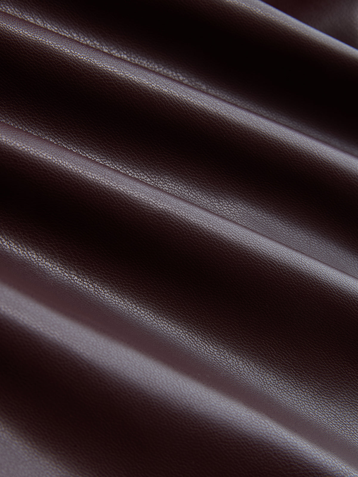 Pleated Panel Faux Leather Mini Dress-Chicvia